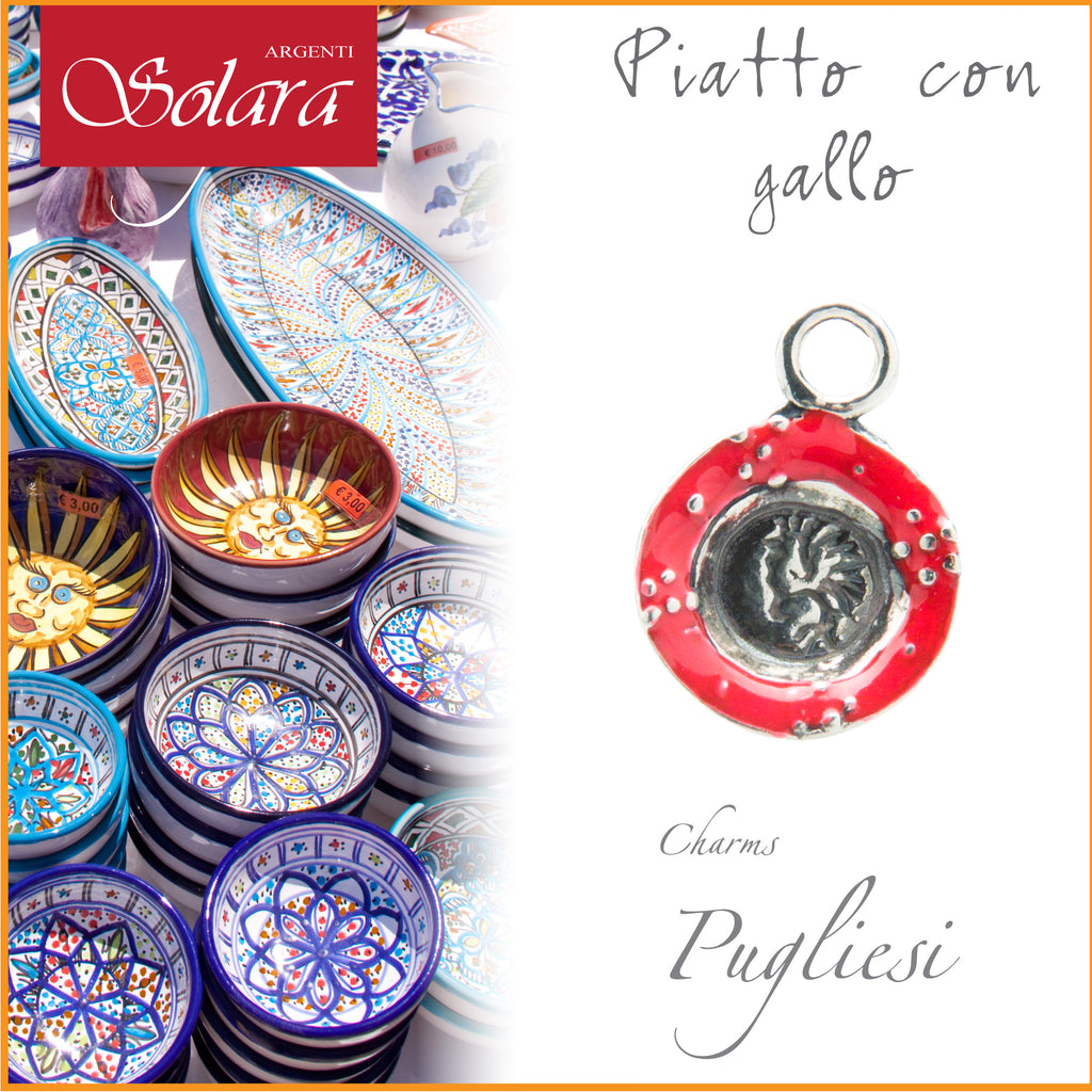 Piatti con gallo - smaltato