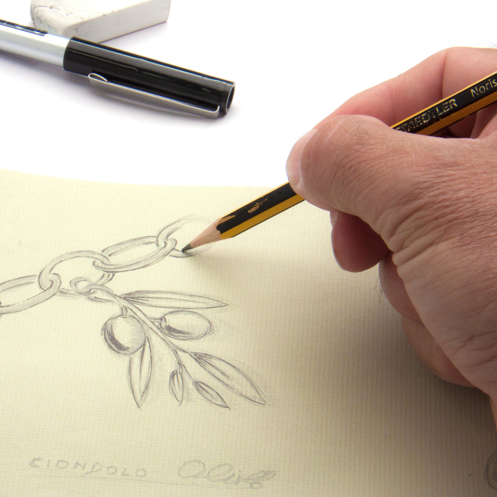 ramo d'olivo - smaltato