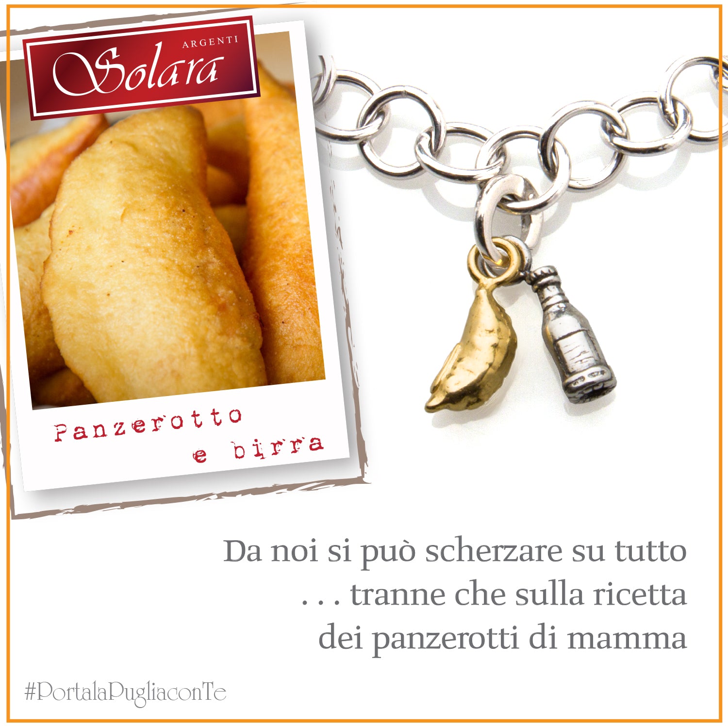 Panzerotto dorato e Birra