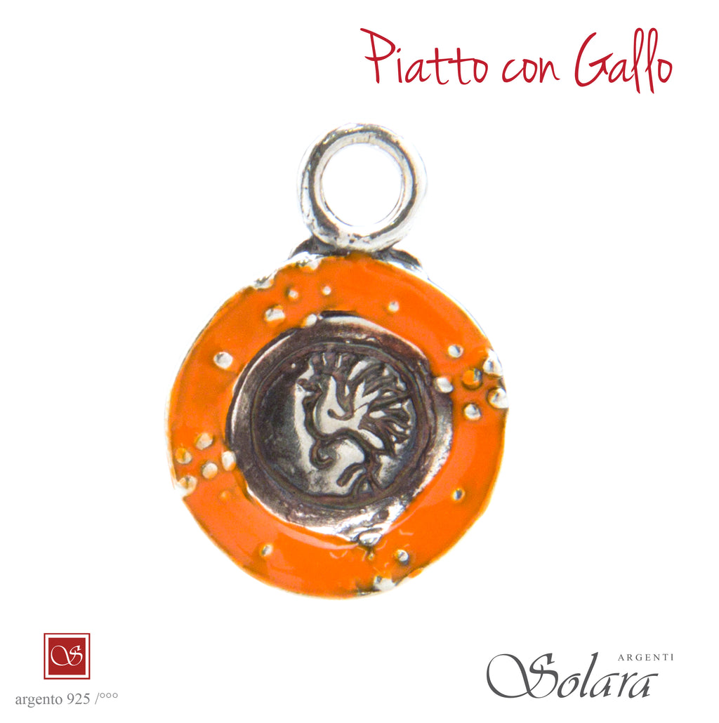 Piatti con gallo - smaltato