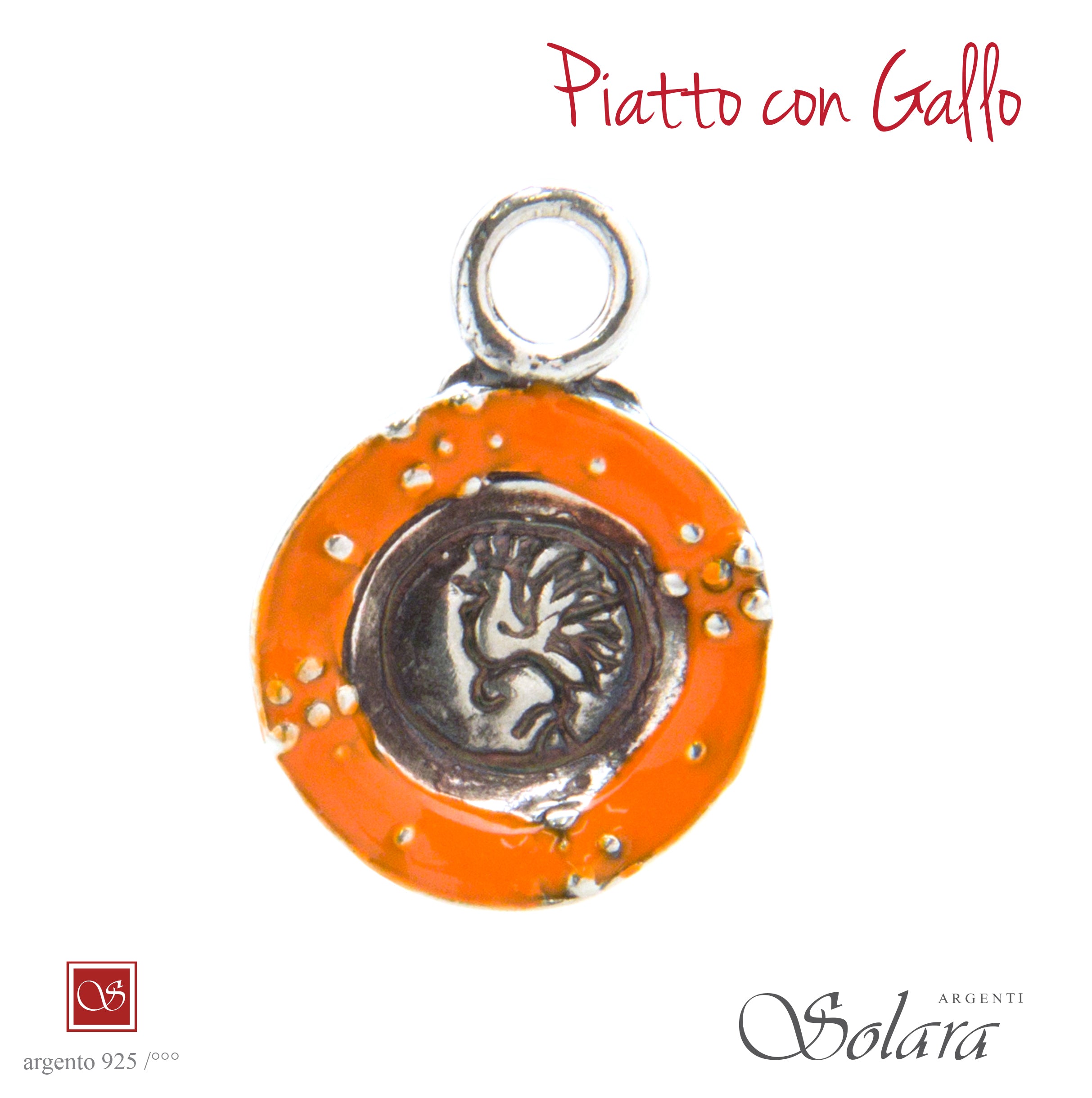 Piatti con gallo - smaltato