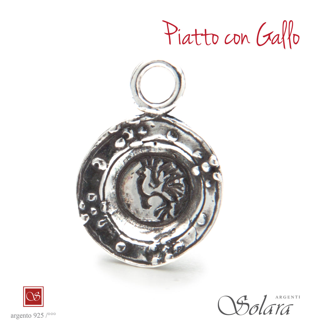 Piatti con gallo - smaltato