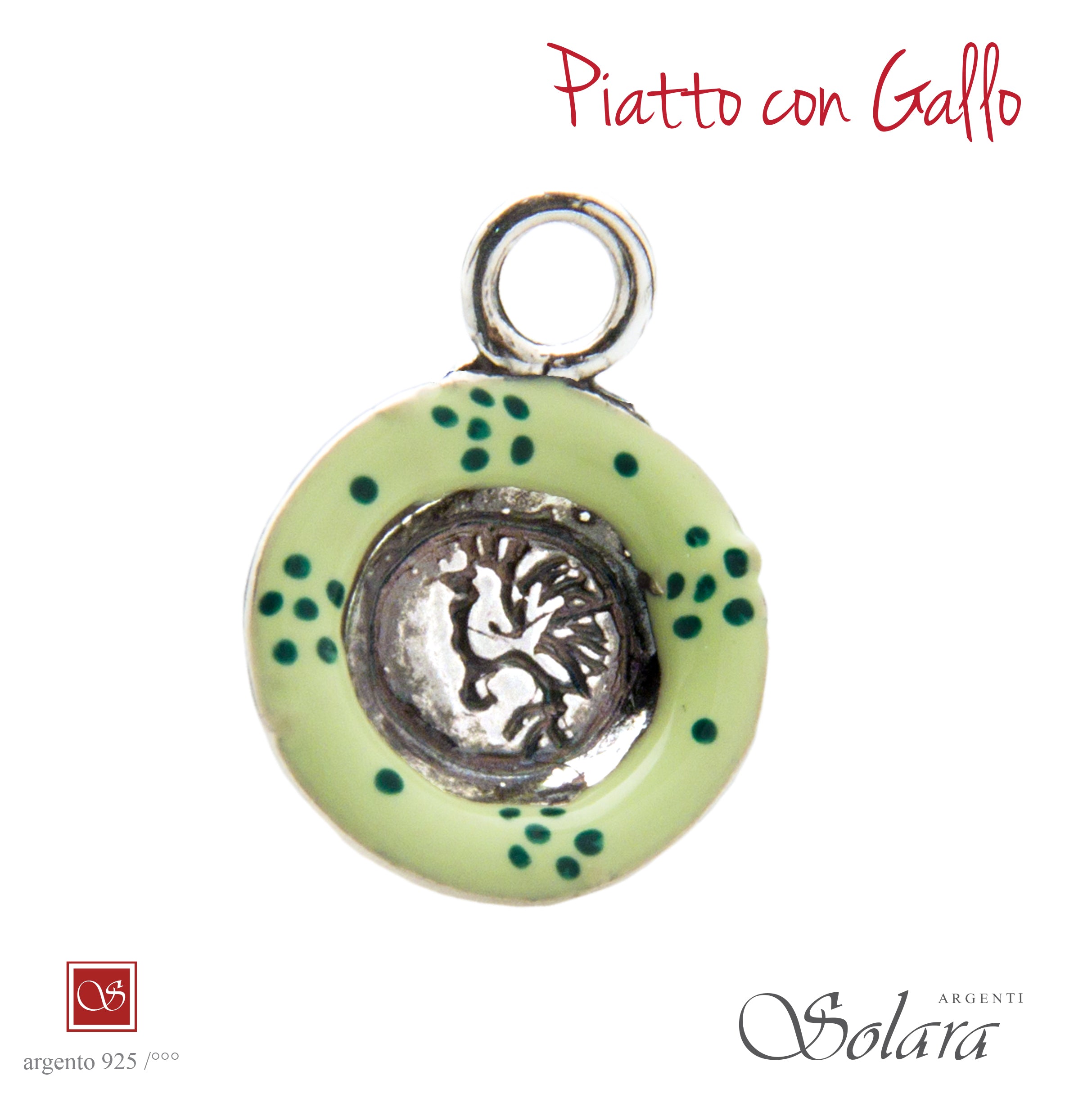 Piatti con gallo - smaltato