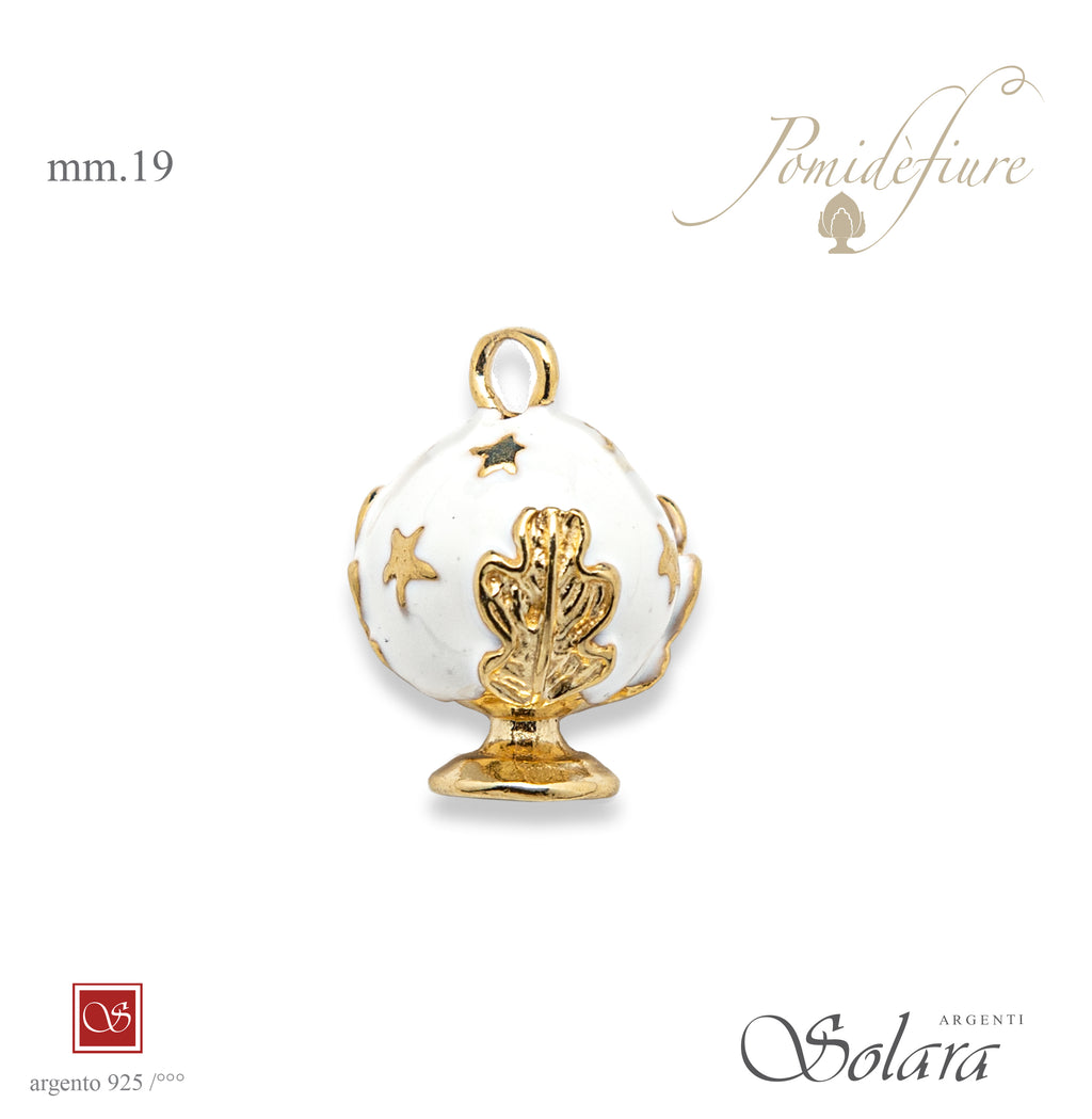 Pomidèfiure II^ misura mm.19 con stelle - smalto bianco