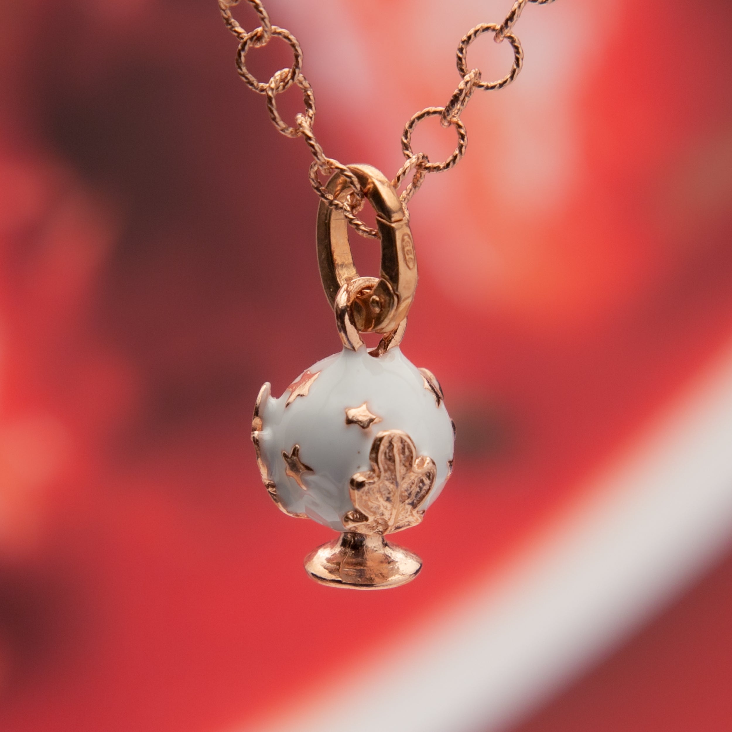 Pomidèfiure II^ misura mm.19 con stelle - smalto bianco