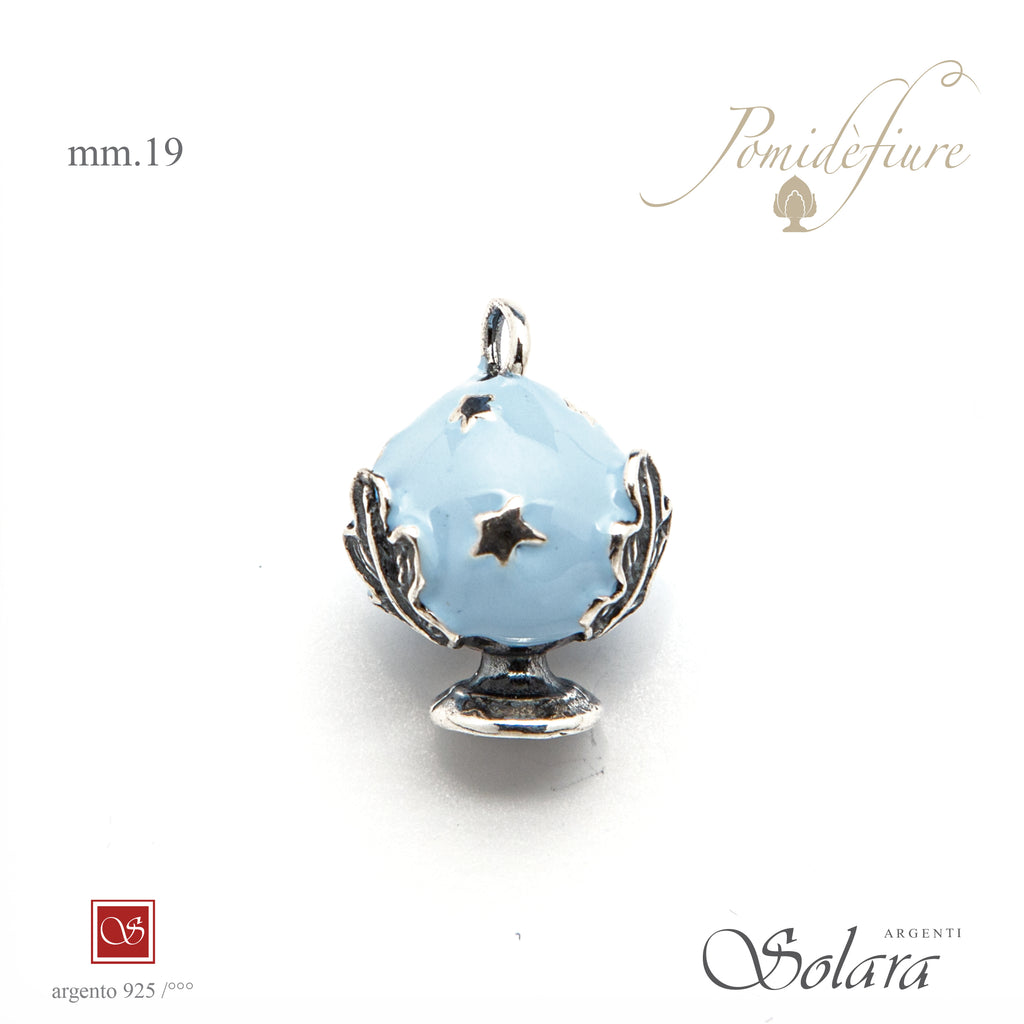 Pomidèfiure II^ misura mm.19 con stelle - smalto celeste