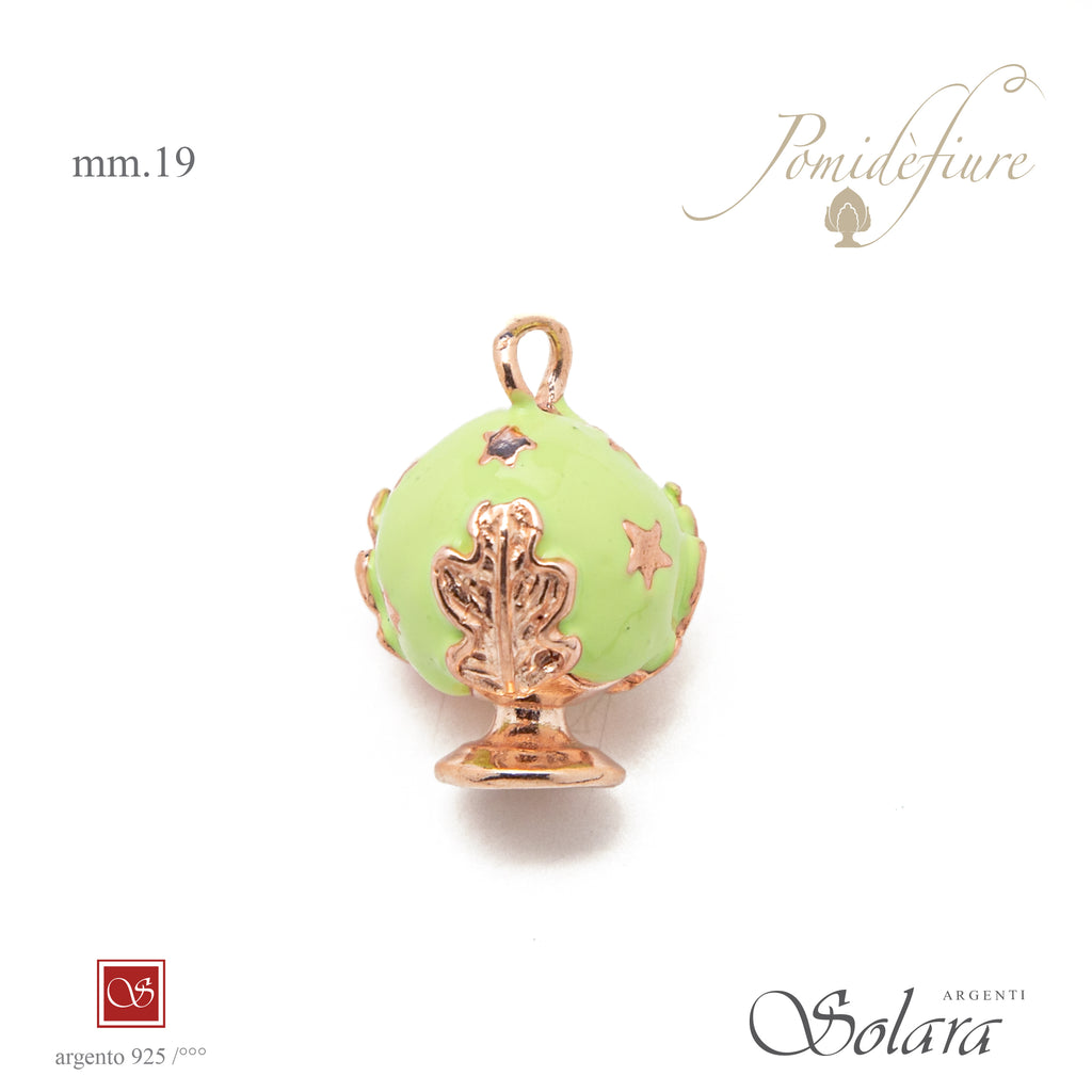 Pomidèfiure II^ misura mm.19 con stelle - smalto verde