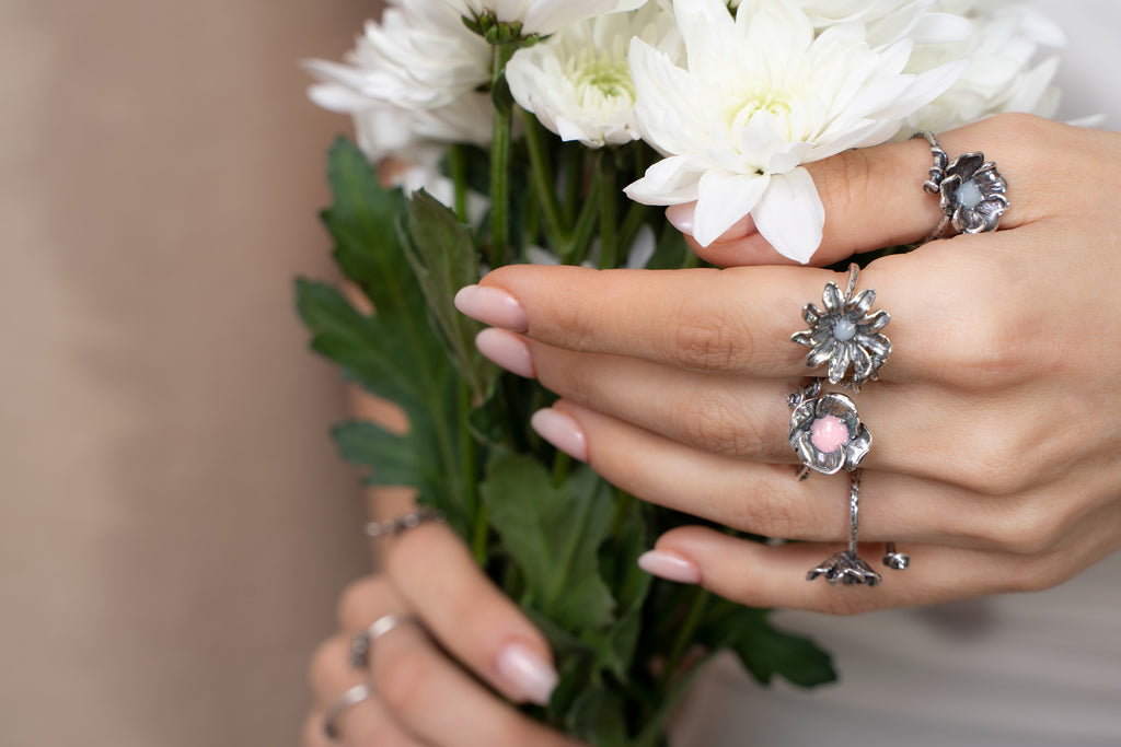 Nasturzio - anello - linea FIORIDARGENTO -