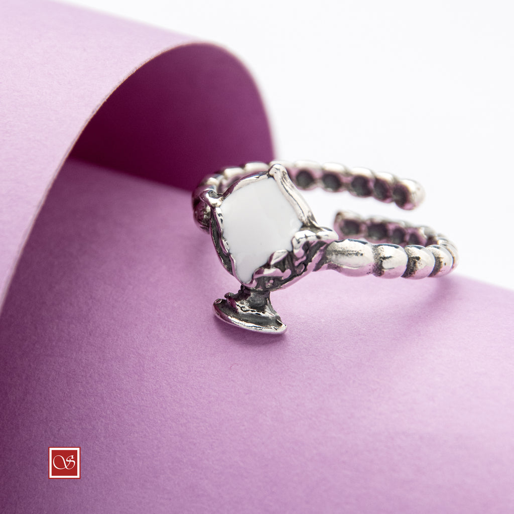 Anello regolabile Pomidèfiure con smalti - misura dalla 12 alla 19