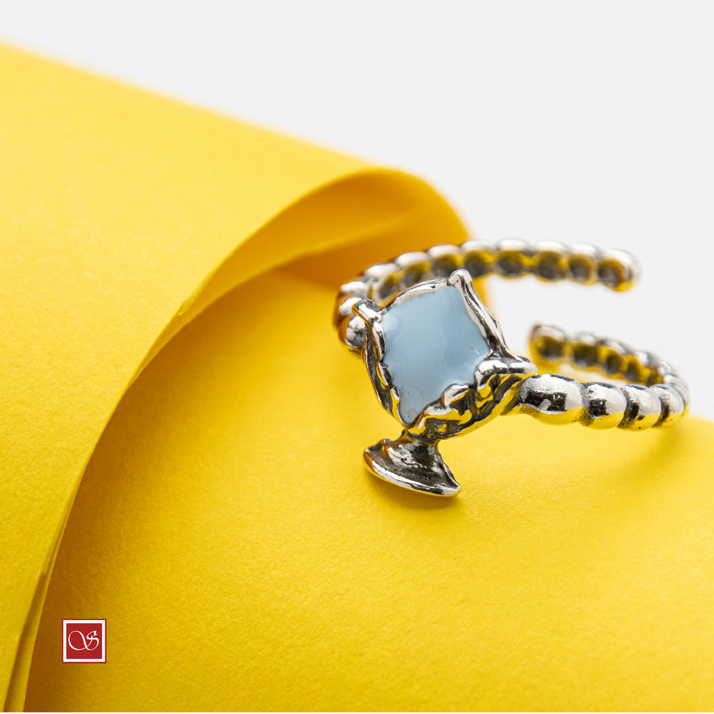 Anello regolabile Pomidèfiure con smalti - misura dalla 12 alla 19