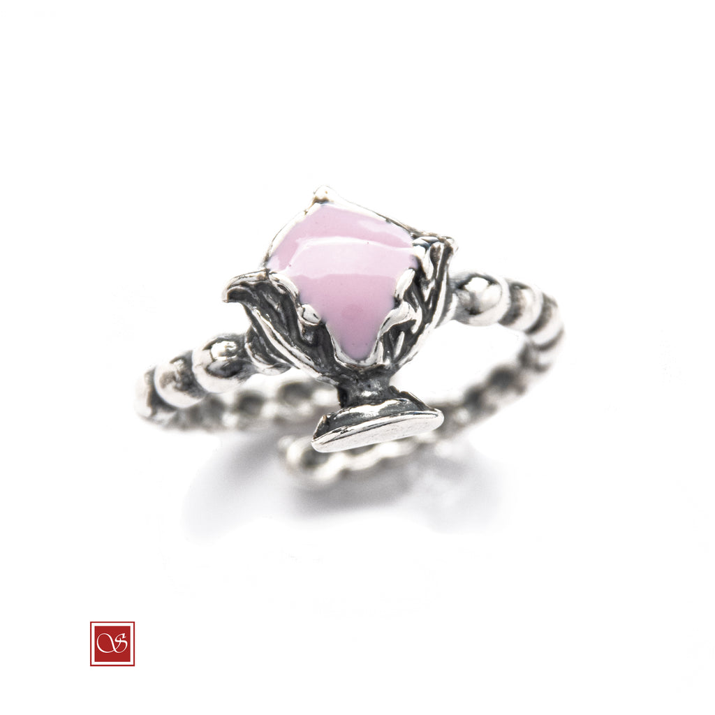 Anello regolabile Pomidèfiure con smalti - misura dalla 12 alla 19