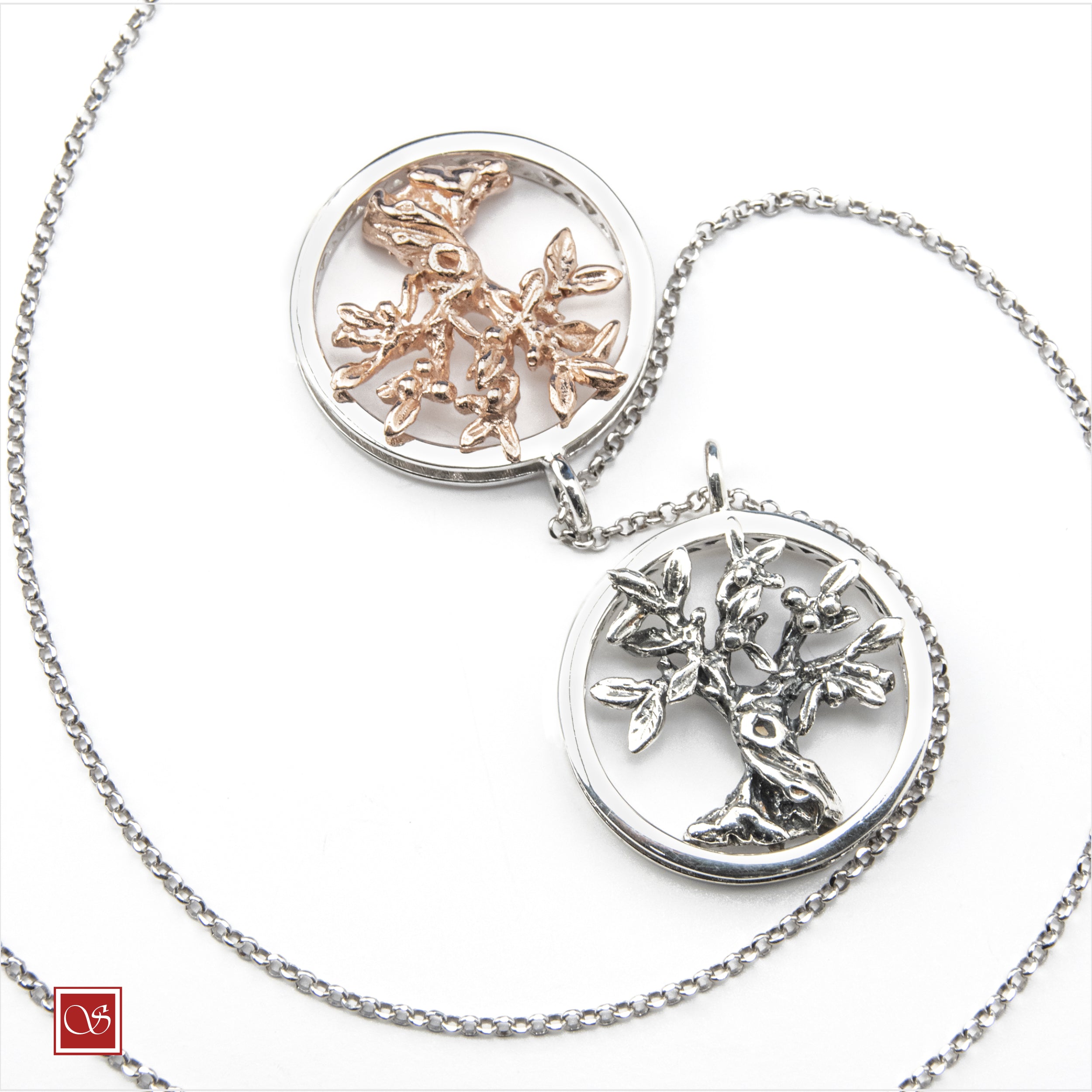 Medaglione con albero d'Ulivo - mm.26