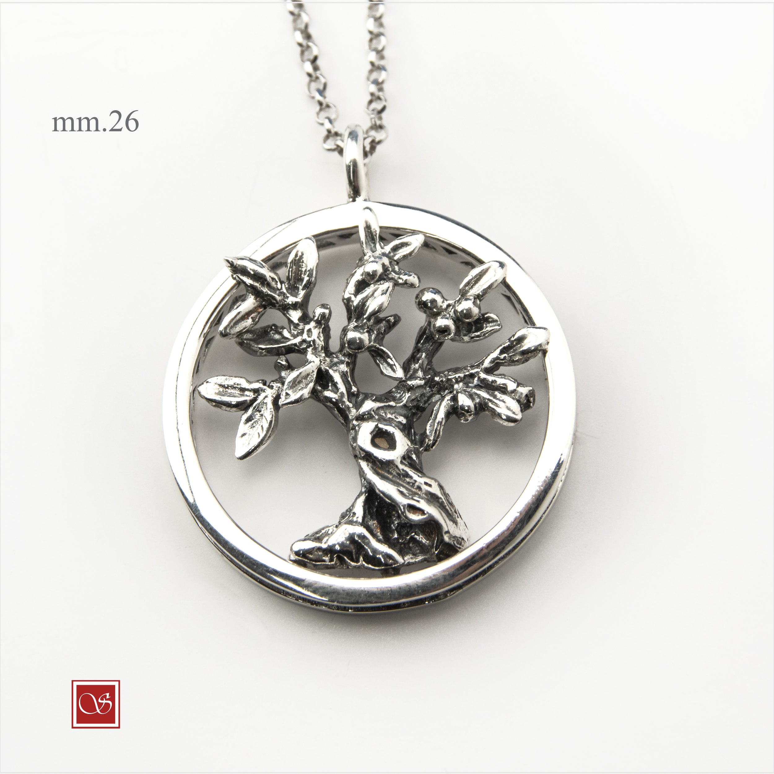 Medaglione con albero d'Ulivo - mm.26