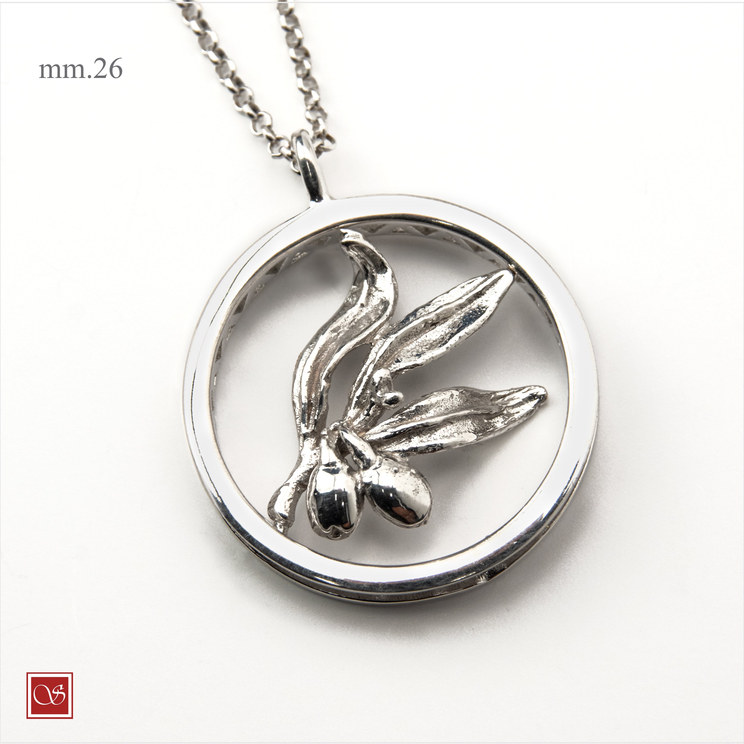 Medaglione con ramo d'Ulivo - mm.26