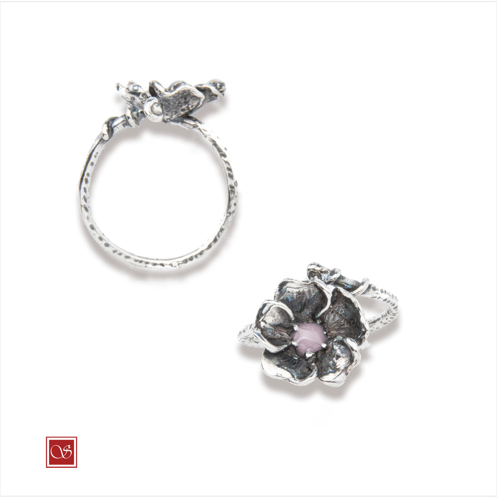 Nasturzio - anello - linea FIORIDARGENTO -