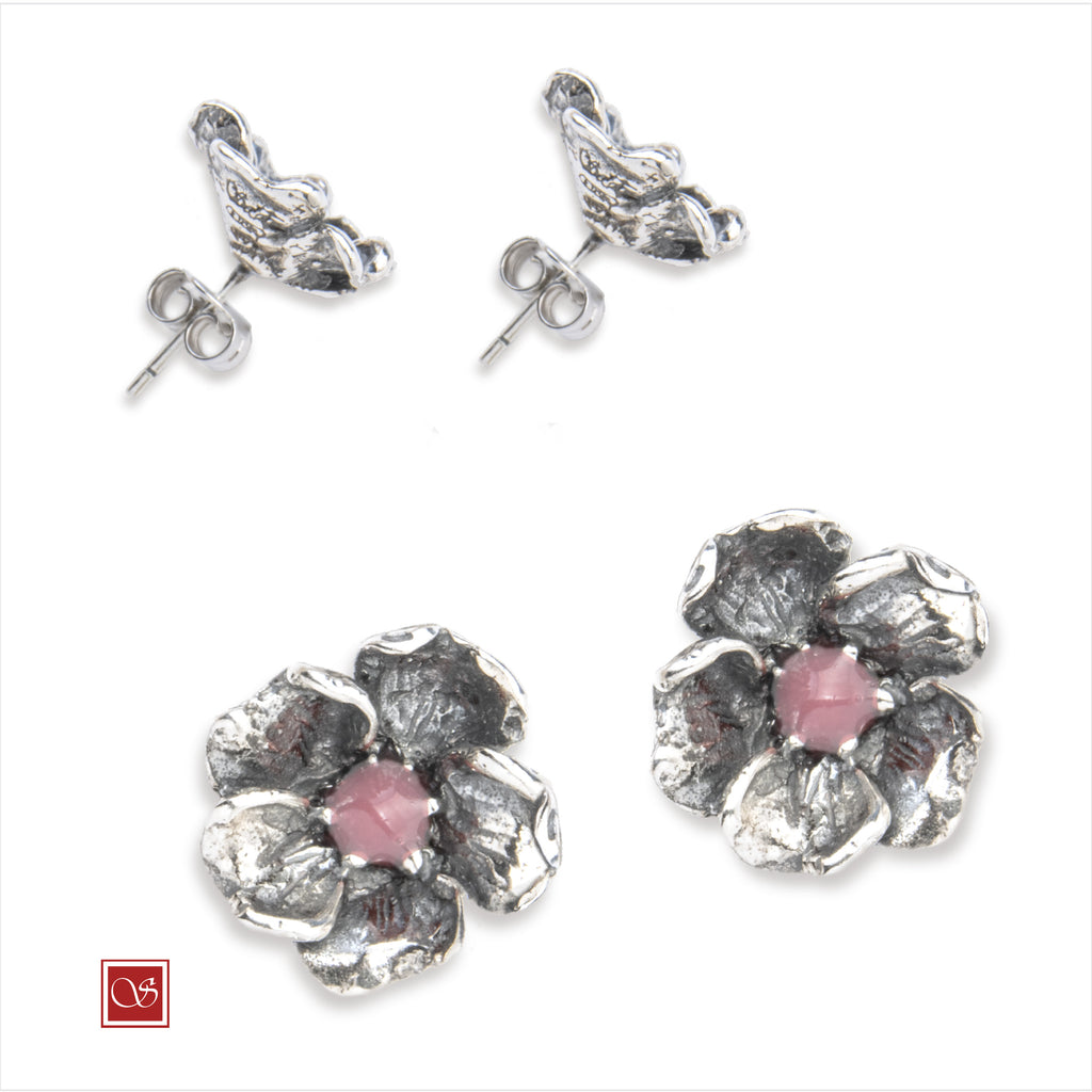 Nasturzio - orecchini - linea FIORIDARGENTO -