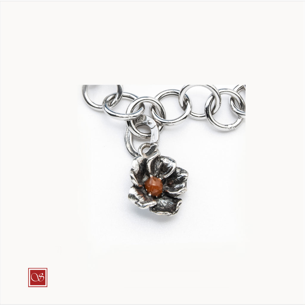 Nasturzio - ciondolo - linea FIORIDARGENTO - I^ misura