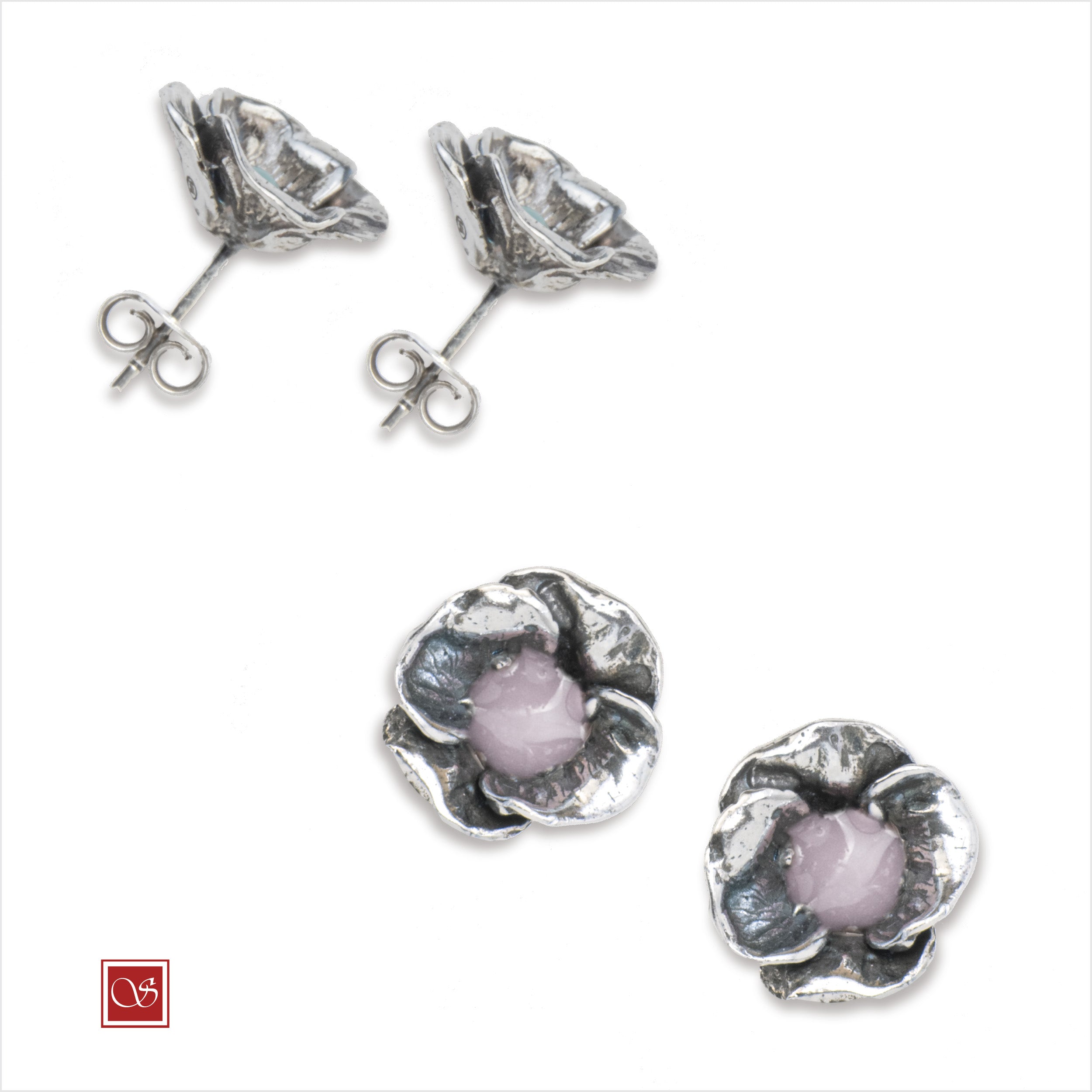 Papavero - orecchini - linea FIORIDARGENTO -