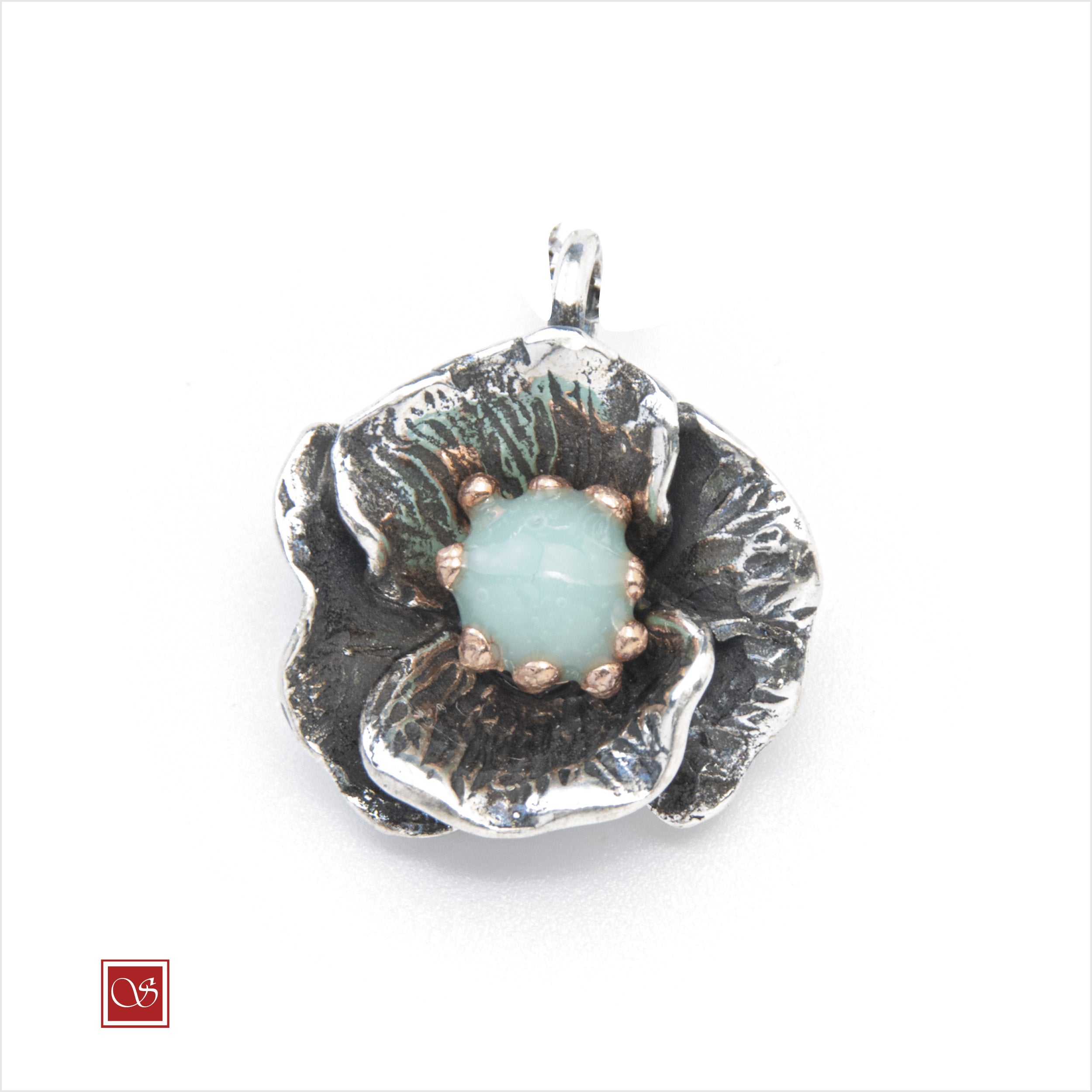 Papavero - ciondolo - linea FIORIDARGENTO - II^ misura