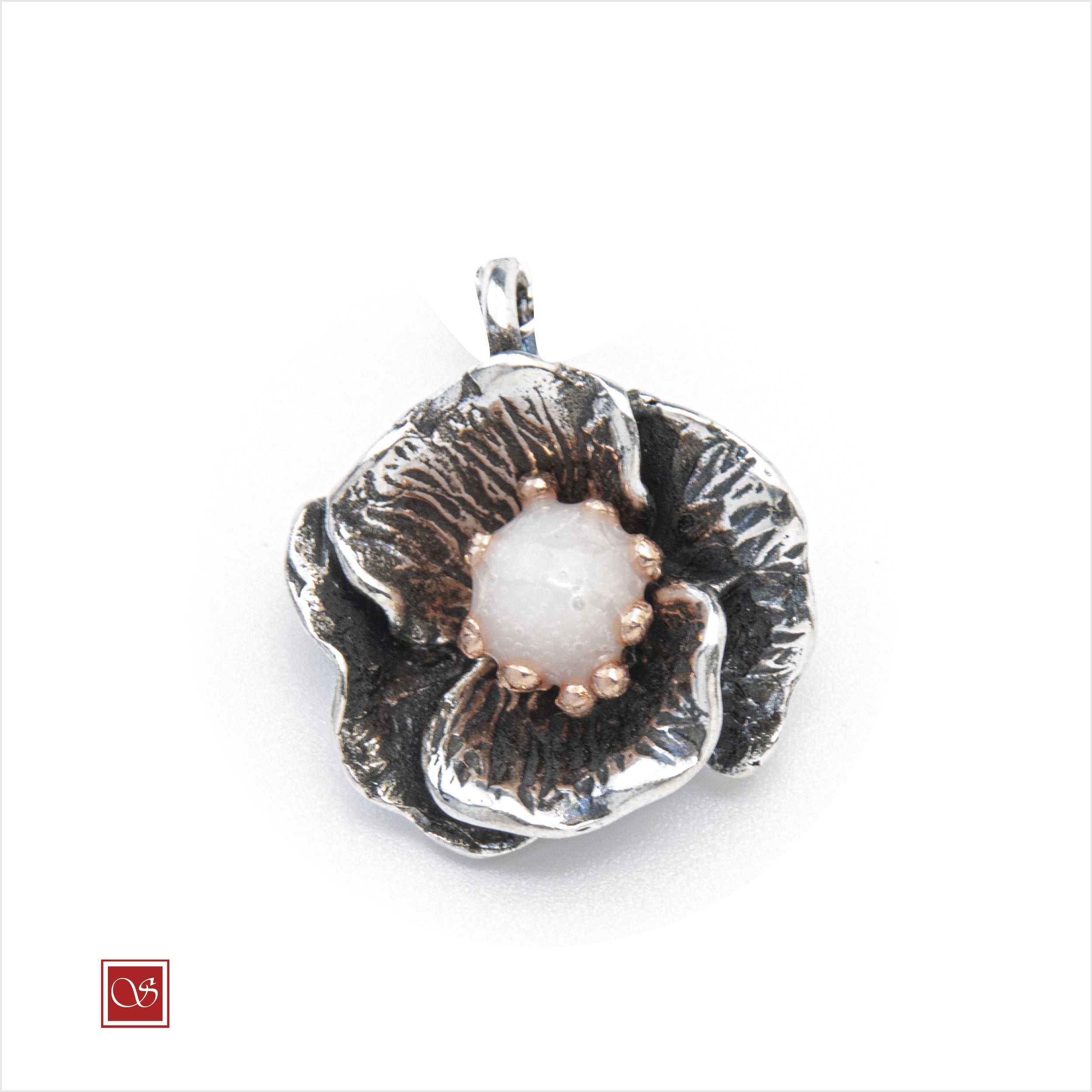 Papavero - ciondolo - linea FIORIDARGENTO - II^ misura