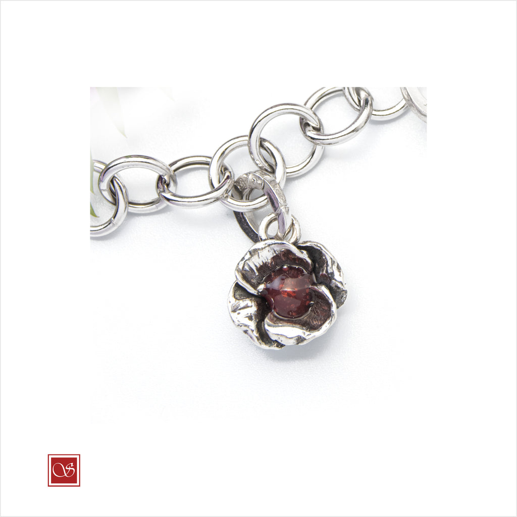 Papavero - ciondolo - linea FIORIDARGENTO - I^ misura