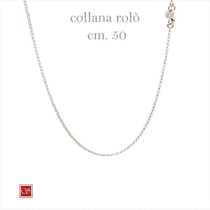 Apri immagine nella presentazione, Collana rolò singola - rodiata -  cm50  e cm 80
