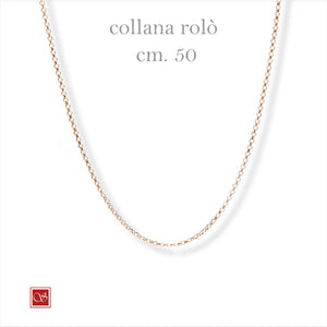 Apri immagine nella presentazione, Collana rolò singola - rosè -  cm50  e cm 80
