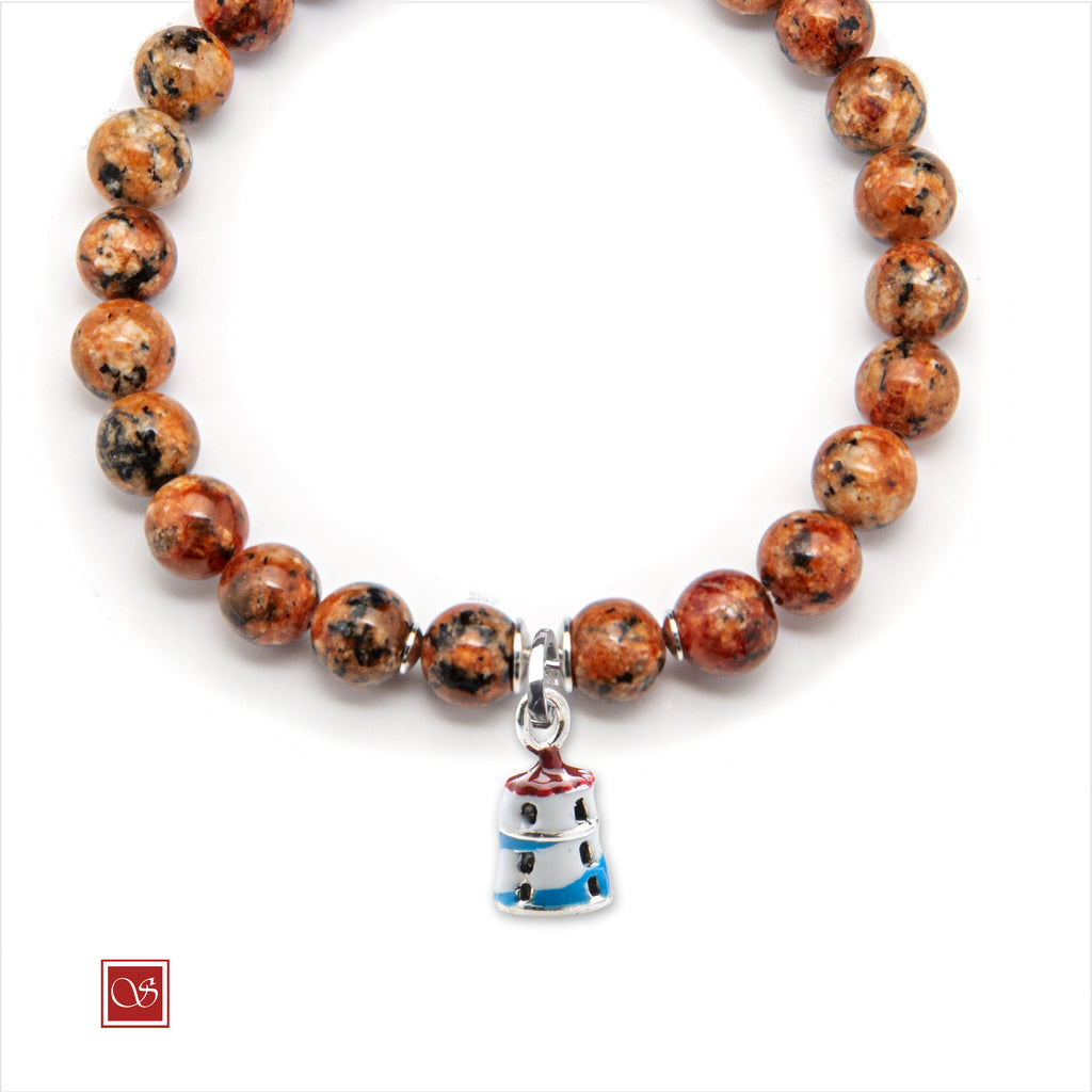 Bracciale uomo - con FARO SMALTATO - diametro 19 cm