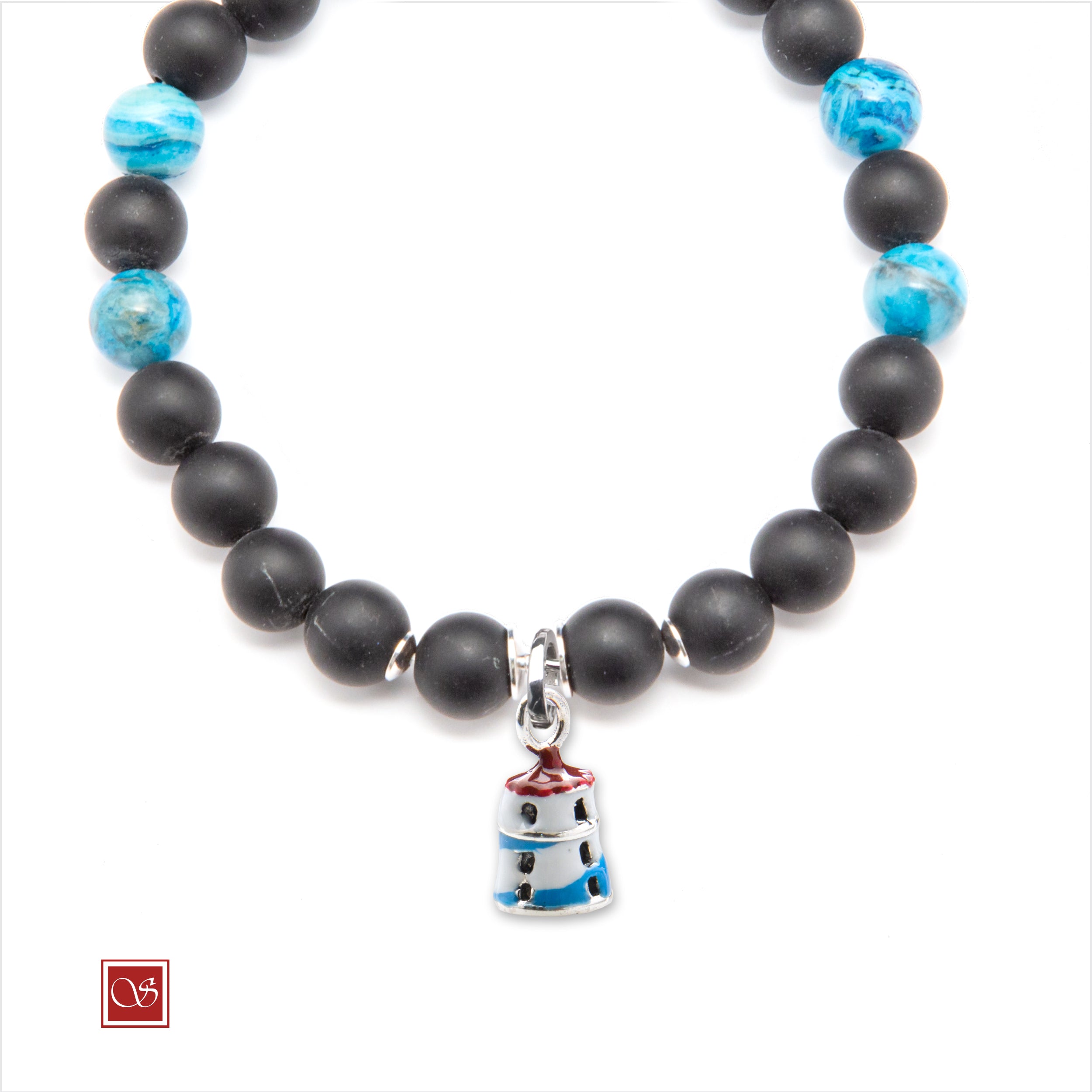 Bracciale uomo - con FARO SMALTATO - diametro 19 cm