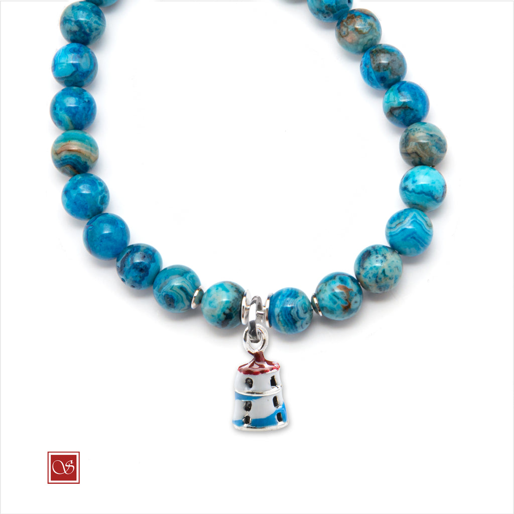 Bracciale uomo - con FARO SMALTATO - diametro 19 cm