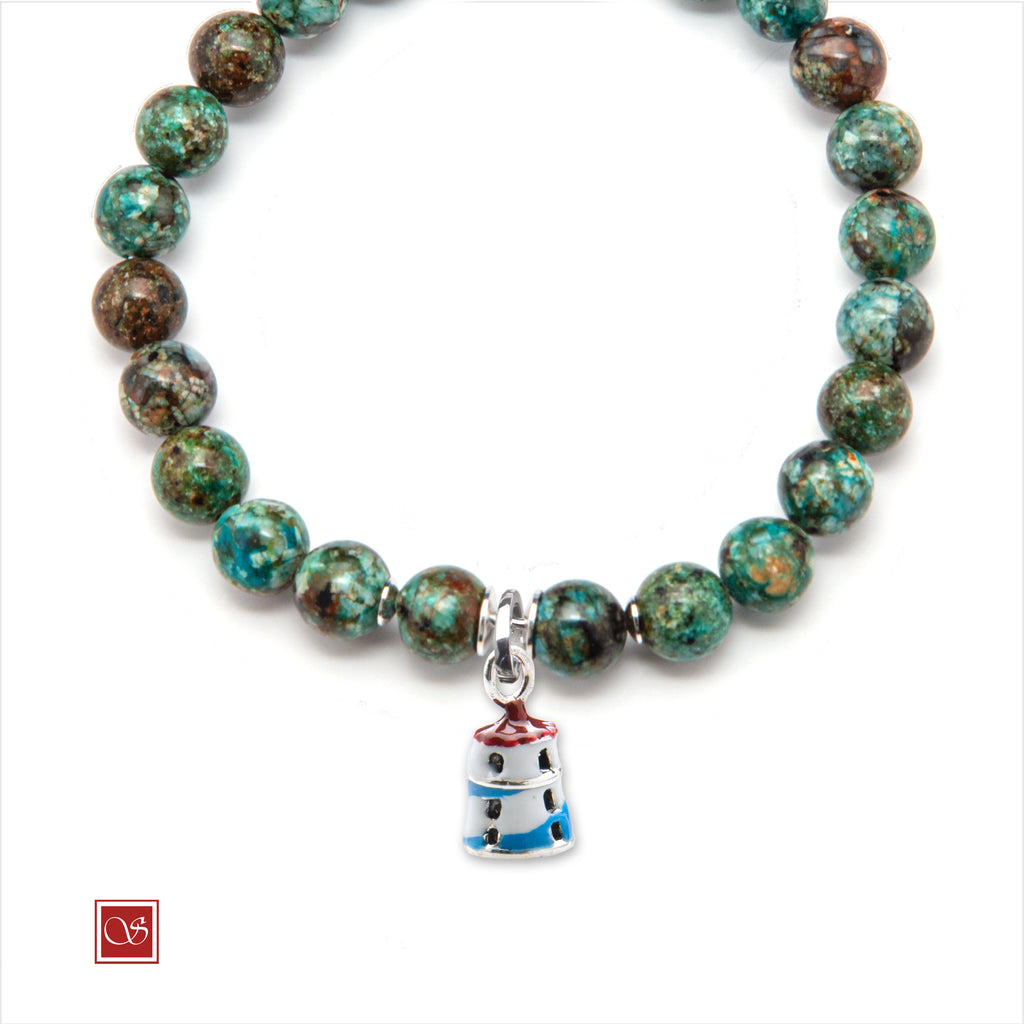 Bracciale uomo - con FARO SMALTATO - diametro 19 cm