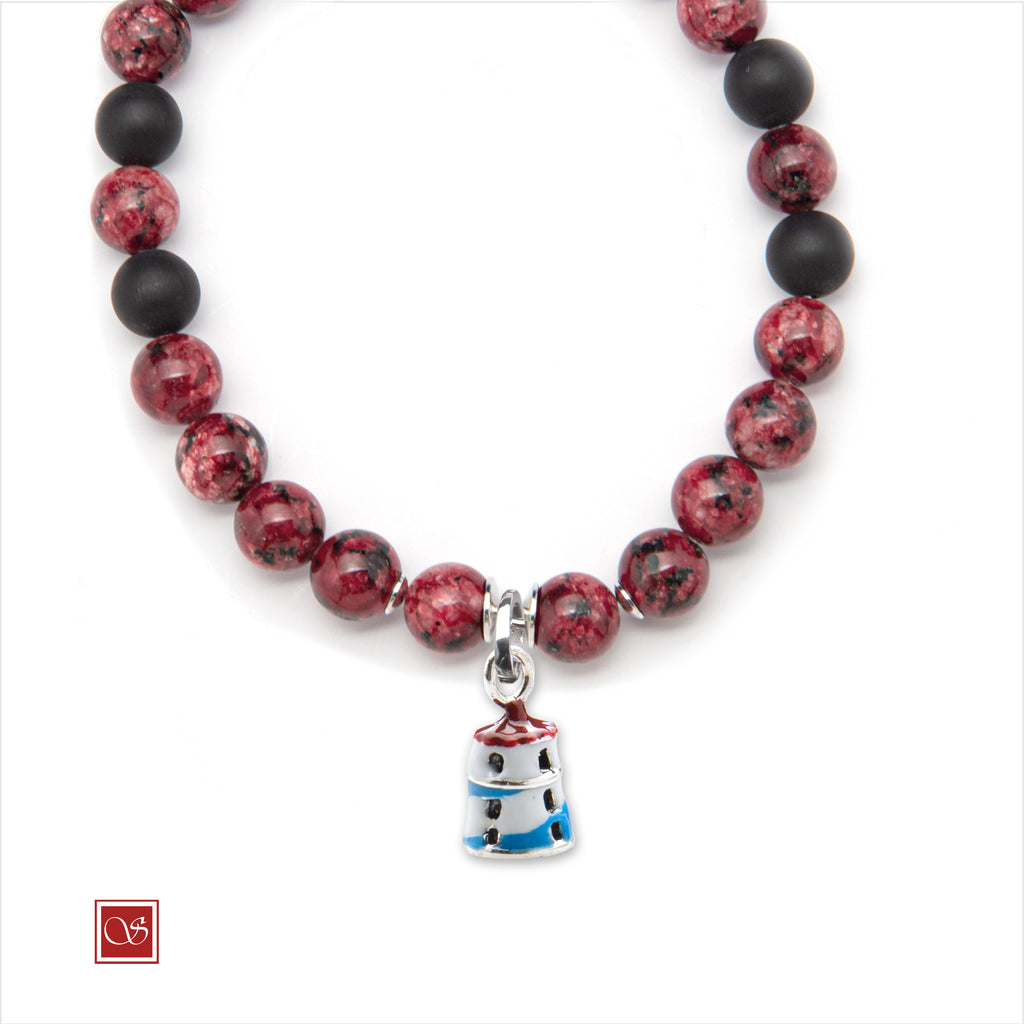 Bracciale uomo - con FARO SMALTATO - diametro 19 cm