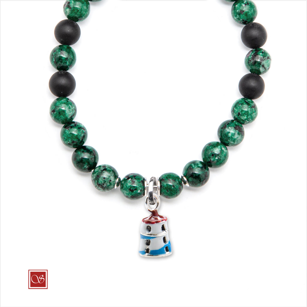 Bracciale uomo - con FARO SMALTATO - diametro 19 cm