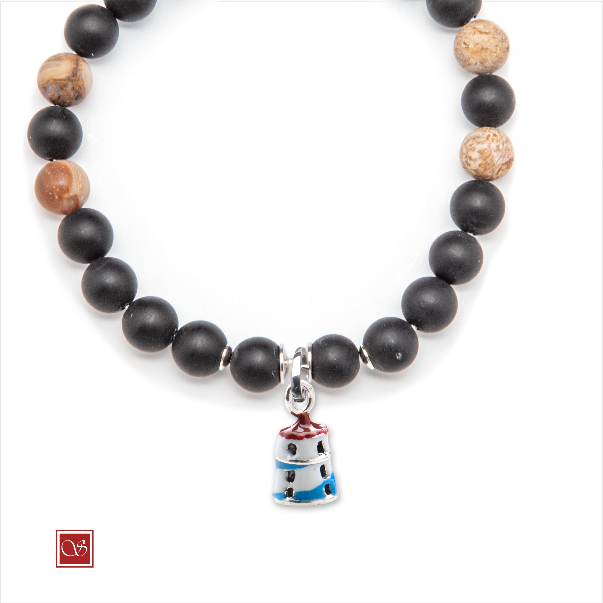 Bracciale uomo - con FARO SMALTATO - diametro 19 cm