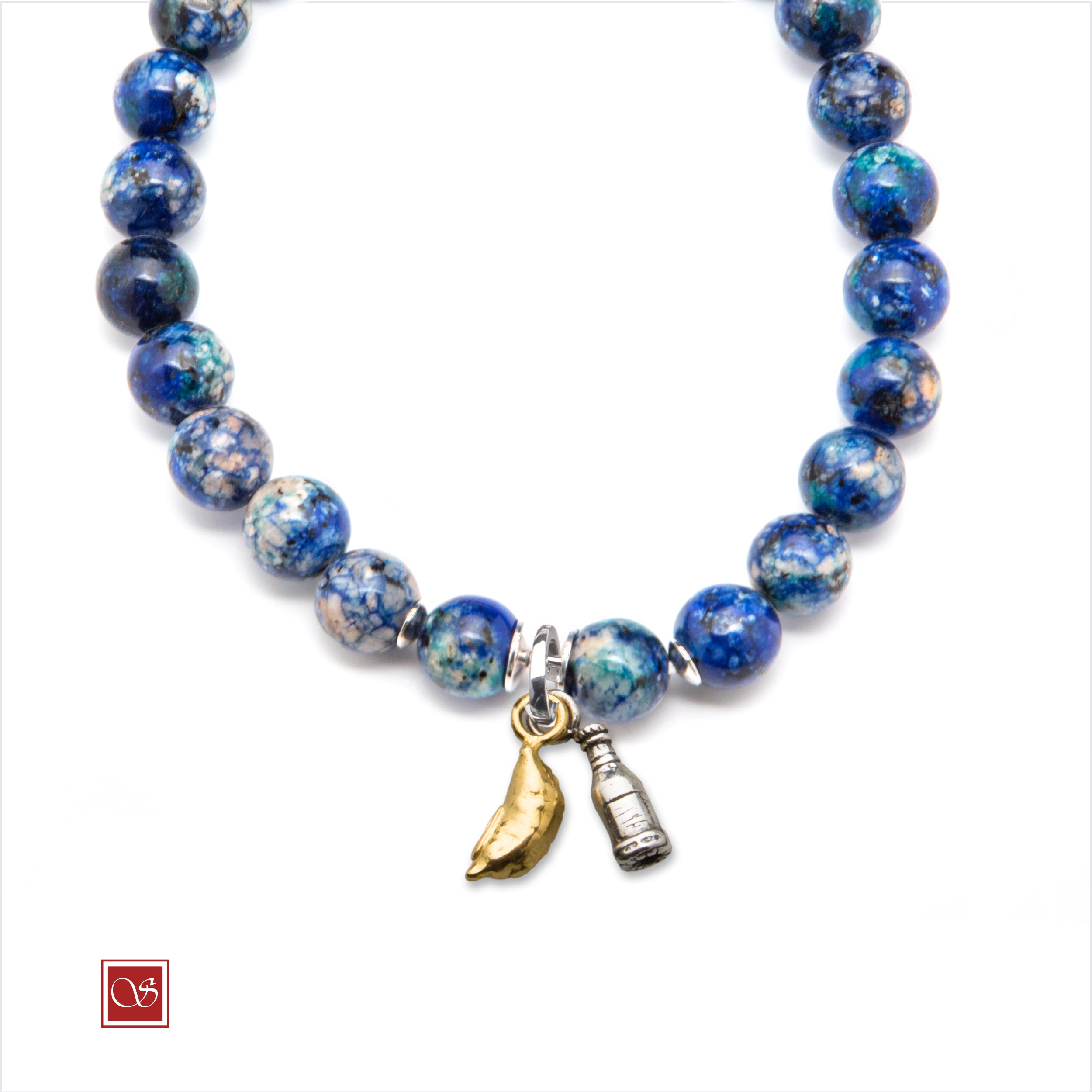 Bracciale uomo - con PANZEROTTO & BIRRA - diametro 19 cm