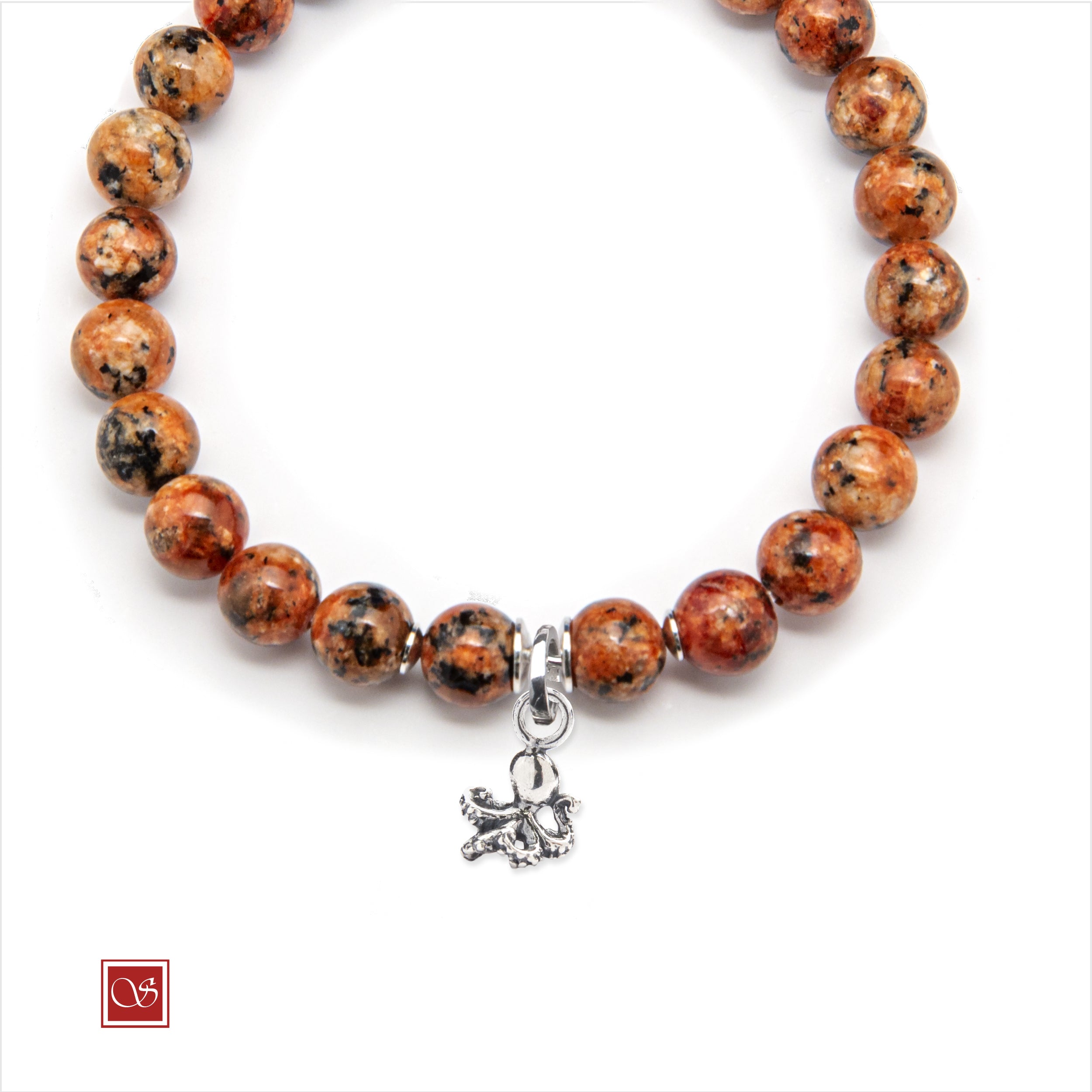 Bracciale uomo - con POLPO RICCIO - diametro 19 cm