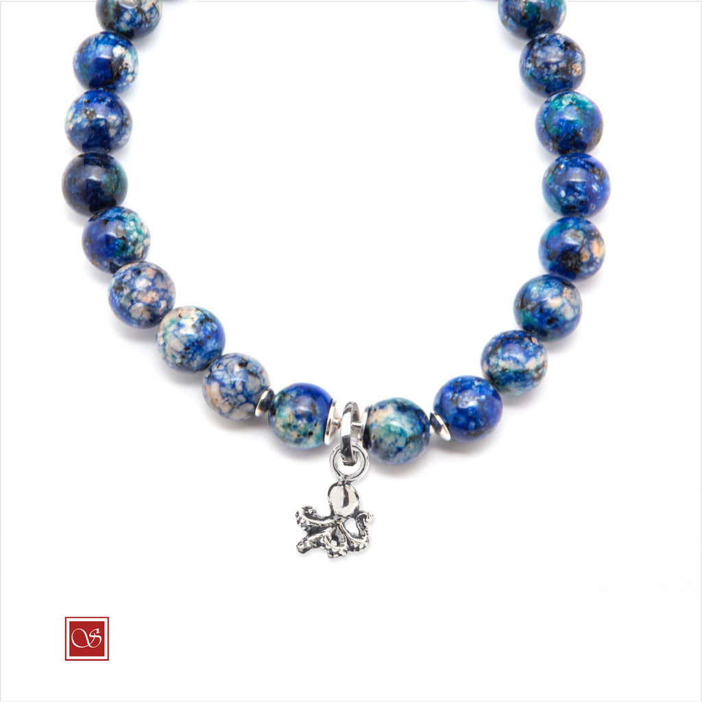 Bracciale uomo - con POLPO RICCIO - diametro 19 cm