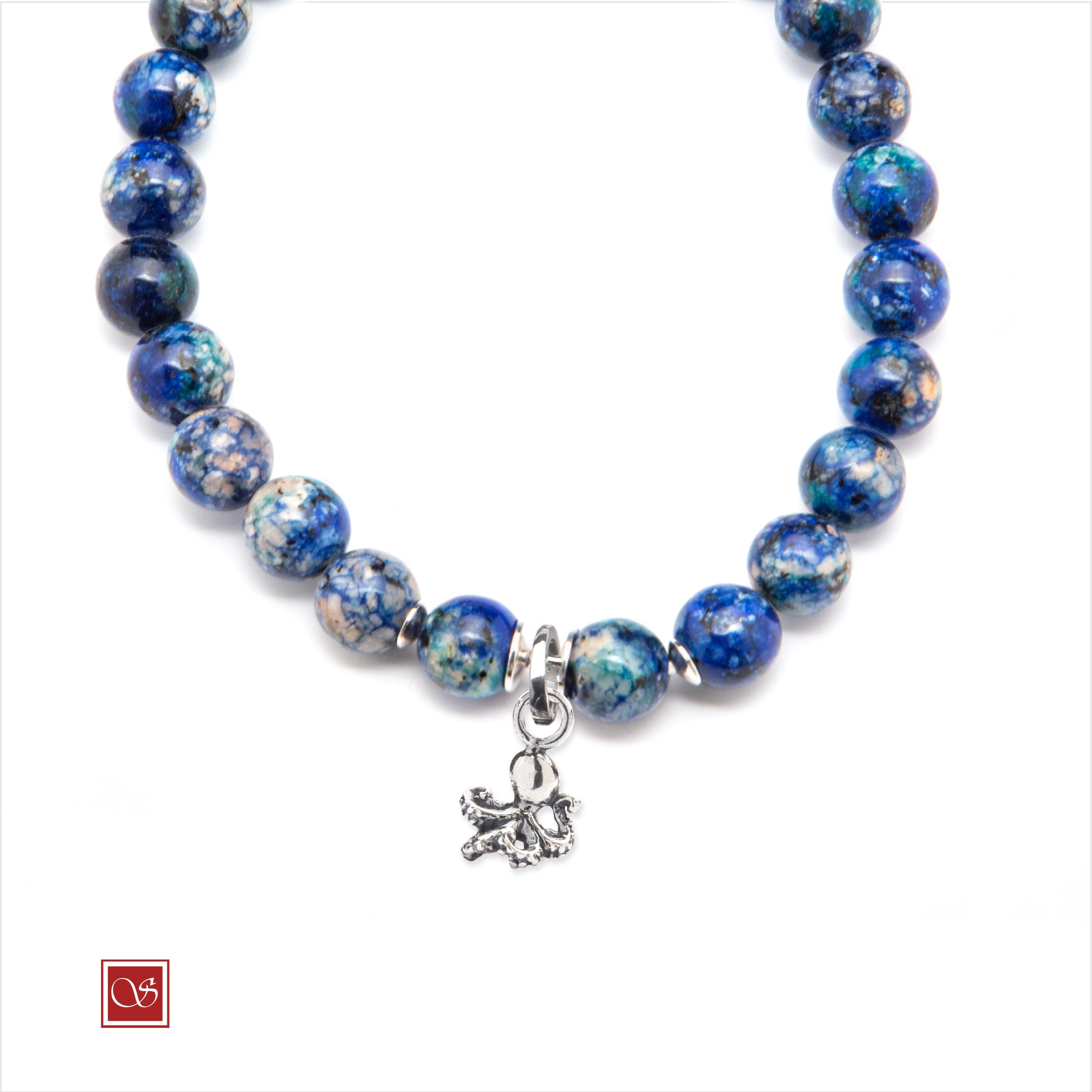 Bracciale uomo - con POLPO RICCIO - diametro 19 cm