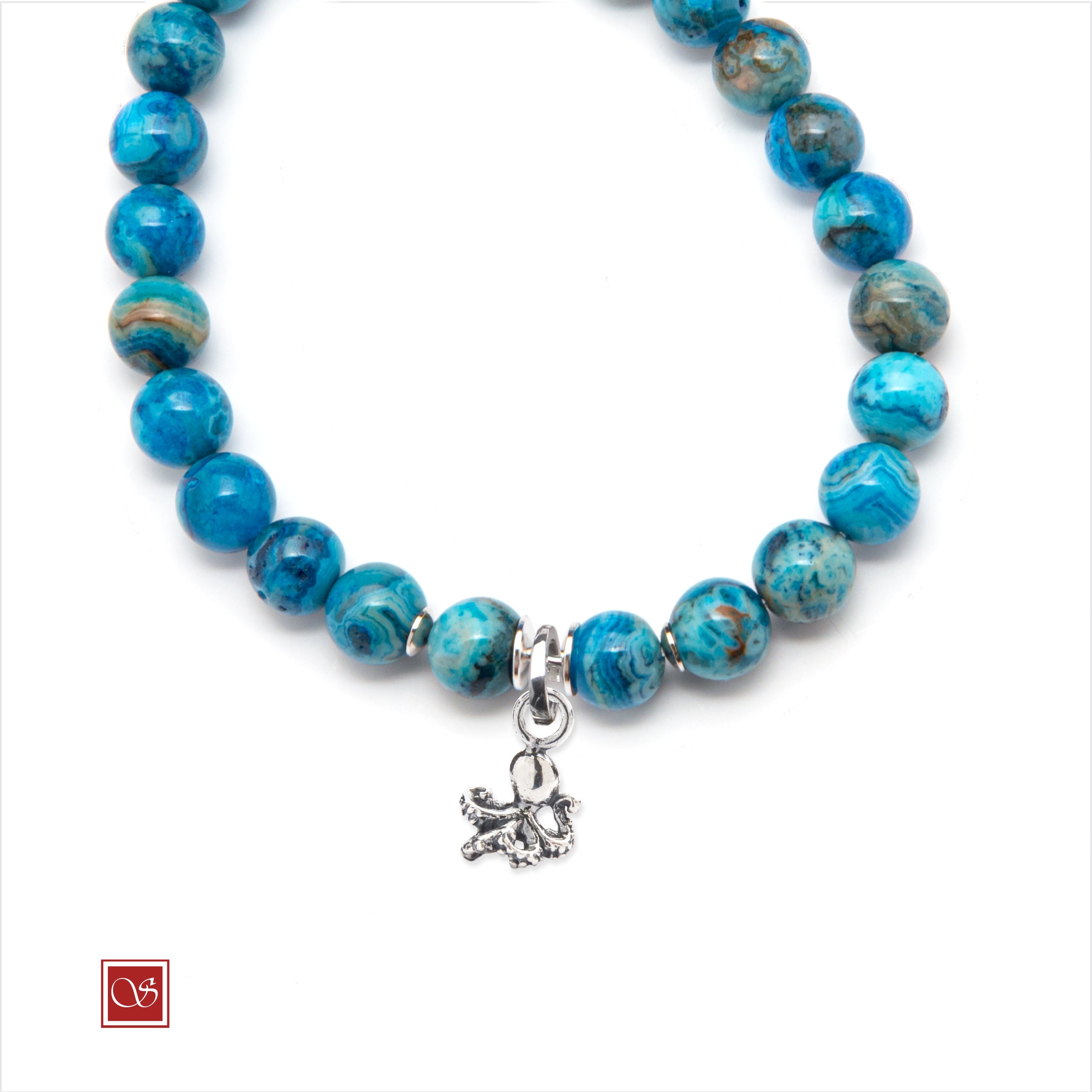 Bracciale uomo - con POLPO RICCIO - diametro 19 cm