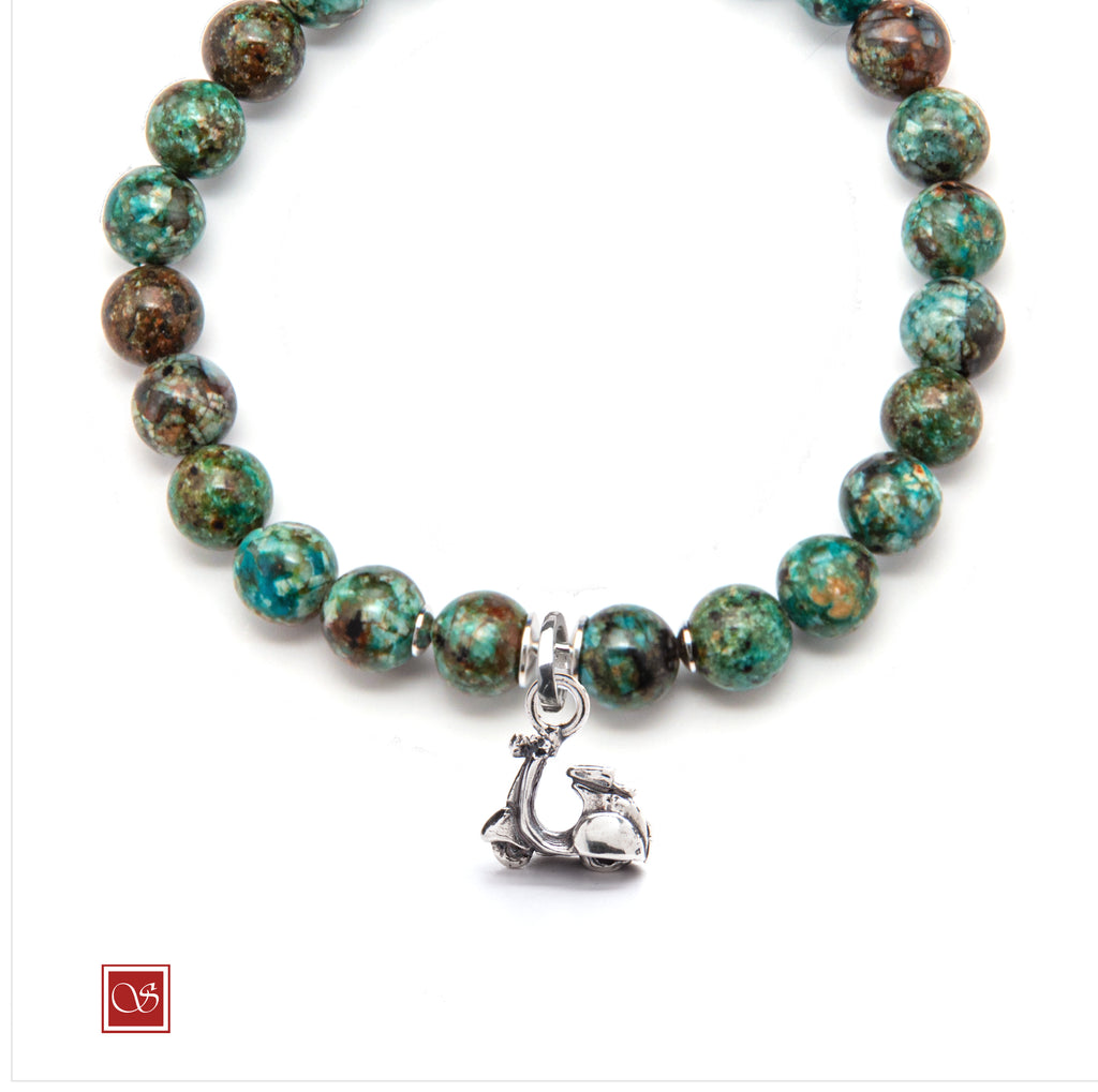 Bracciale uomo - con VESPA anni '60 - diametro 19 cm