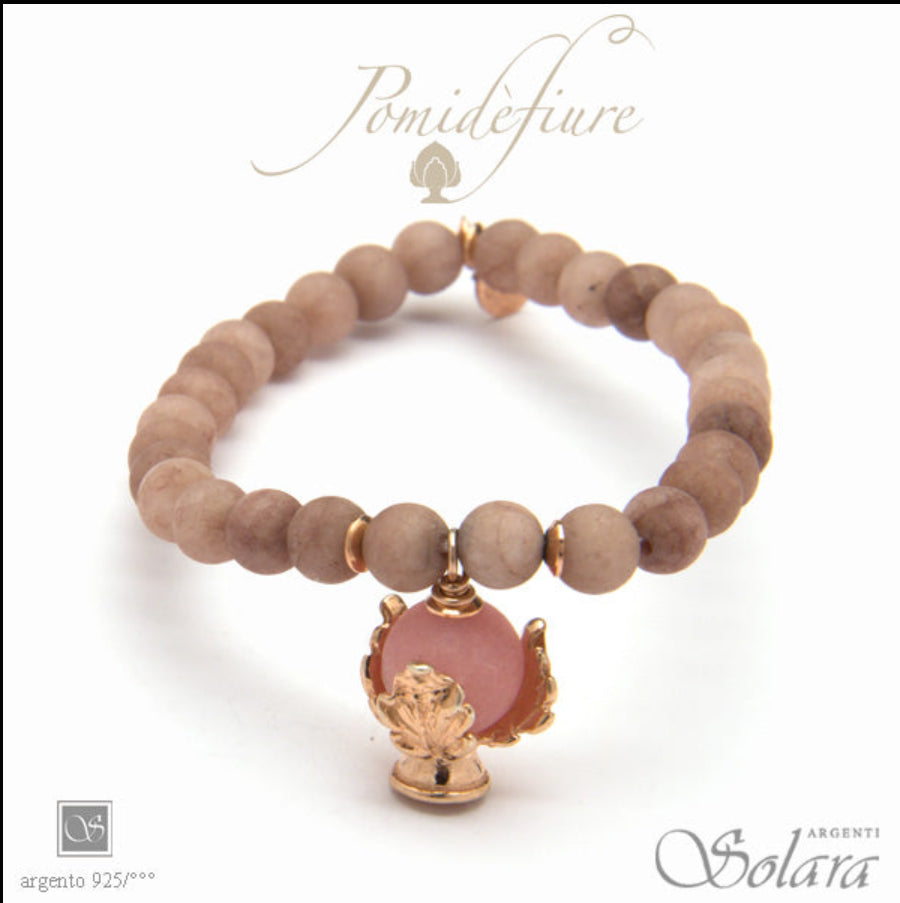 Bracciale Pomidèfiure elastico pietre LISCE