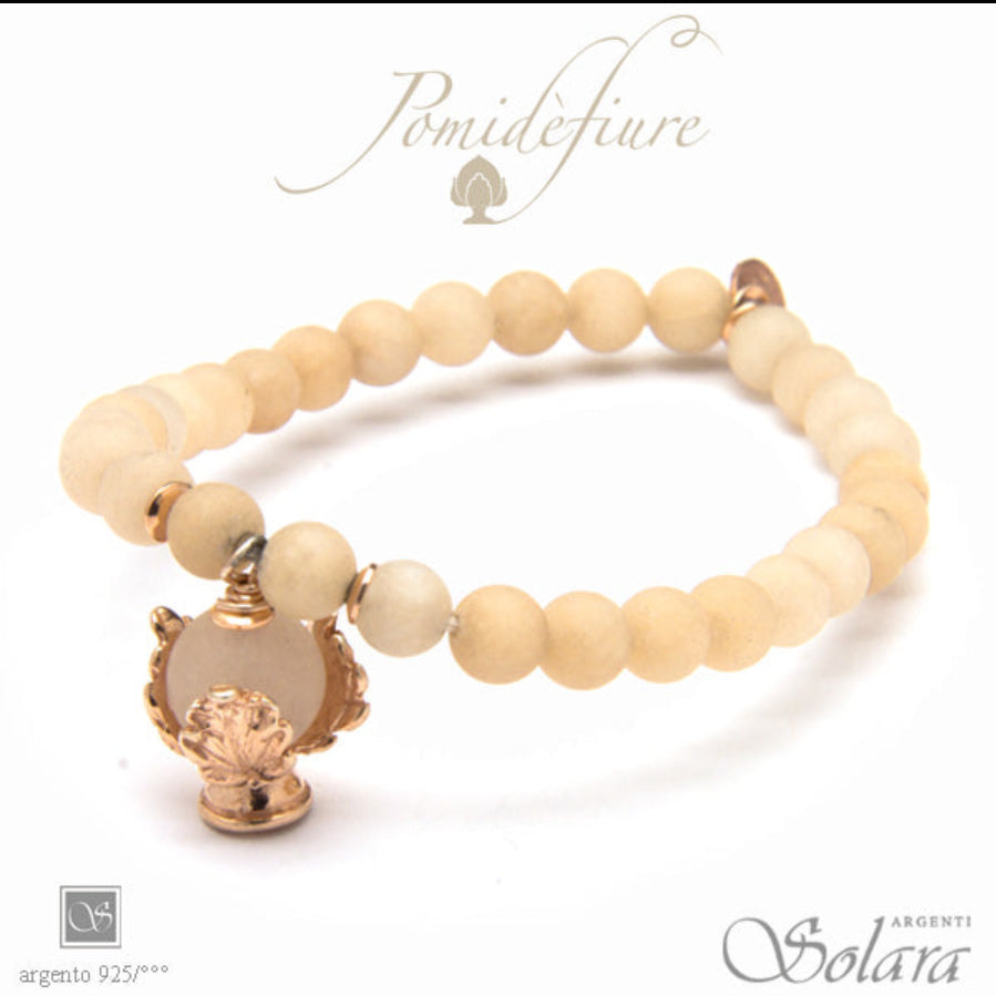 Bracciale Pomidèfiure elastico pietre LISCE