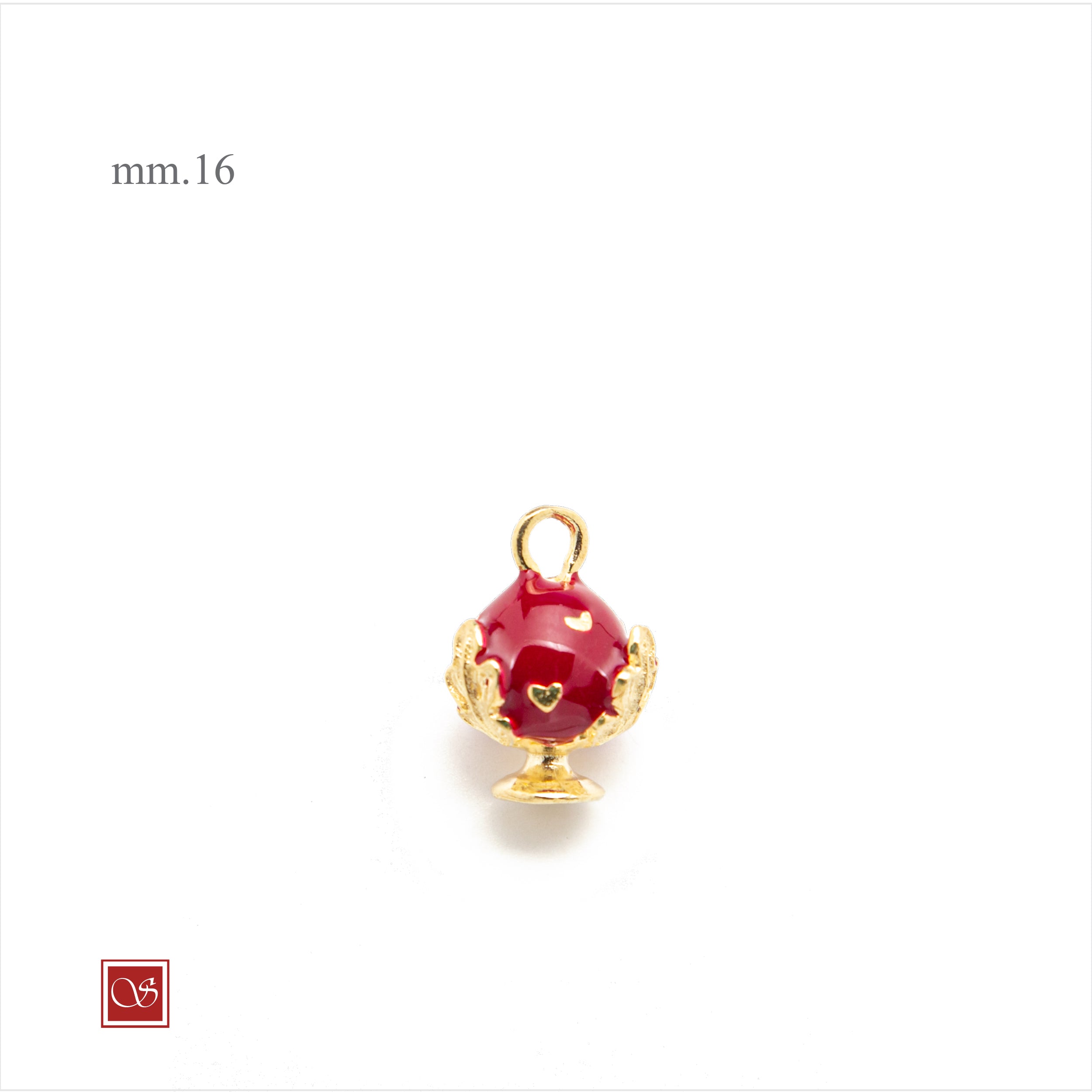 Pomidèfiure - CUORI - con smalti mm.16 - I^ misura