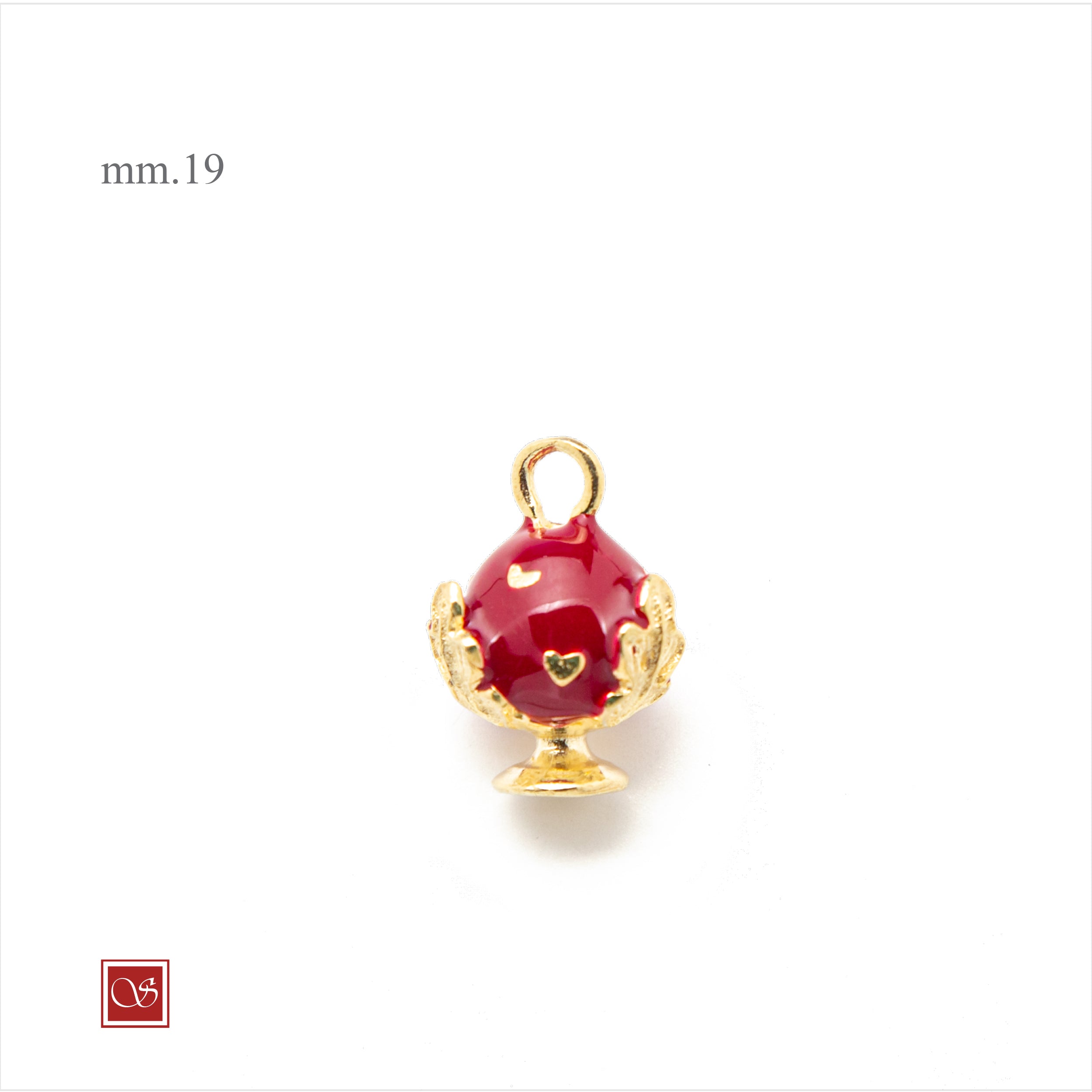 Pomidèfiure - CUORI - con smalti mm.19 - II^ misura