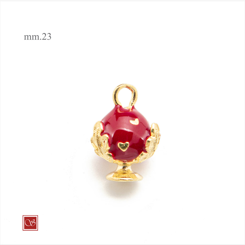 Pomidèfiure - CUORI - con smalti mm.23 - III^ misura