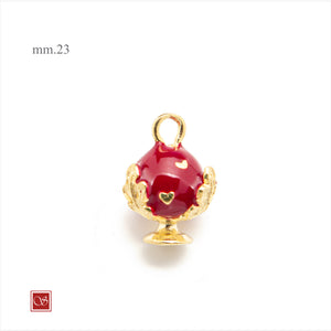 Apri immagine nella presentazione, Pomidèfiure - CUORI - con smalti mm.23 - III^ misura
