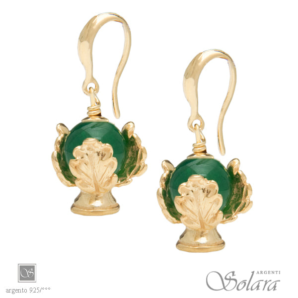 Orecchini - Giada verde