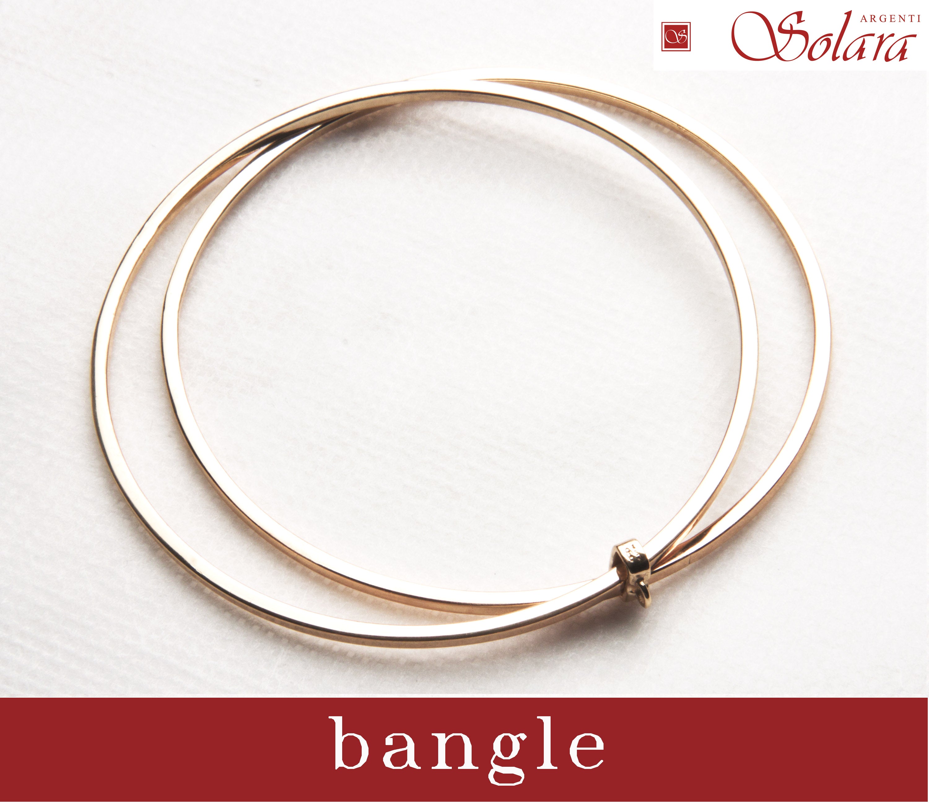 Bangle doppio d'argento 925/°°° dorato