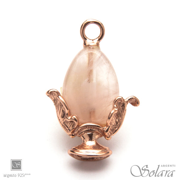 Pomodèfiure - ovale quarzo rosa