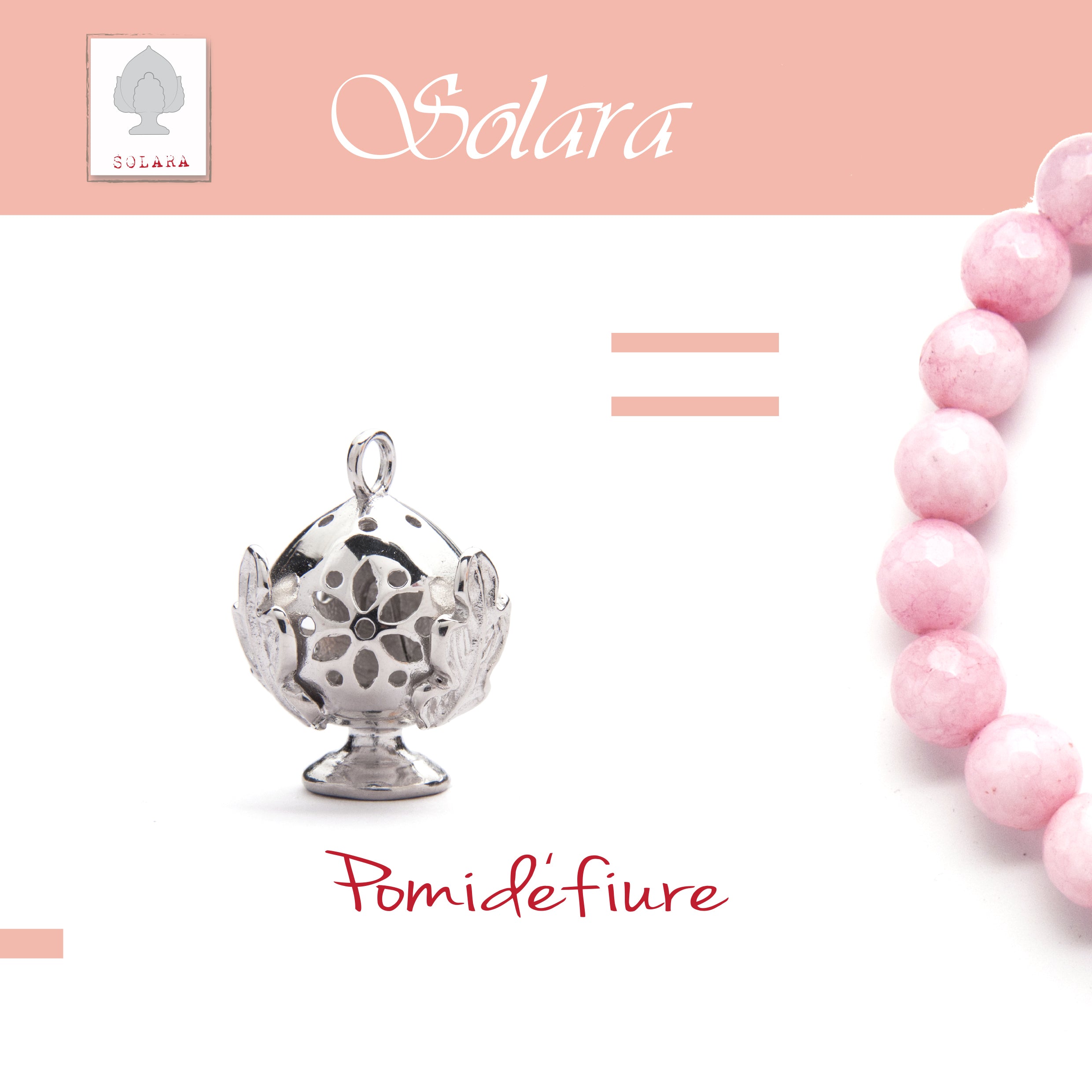 Bracciale CLESSIDRA con giada rosa pesco